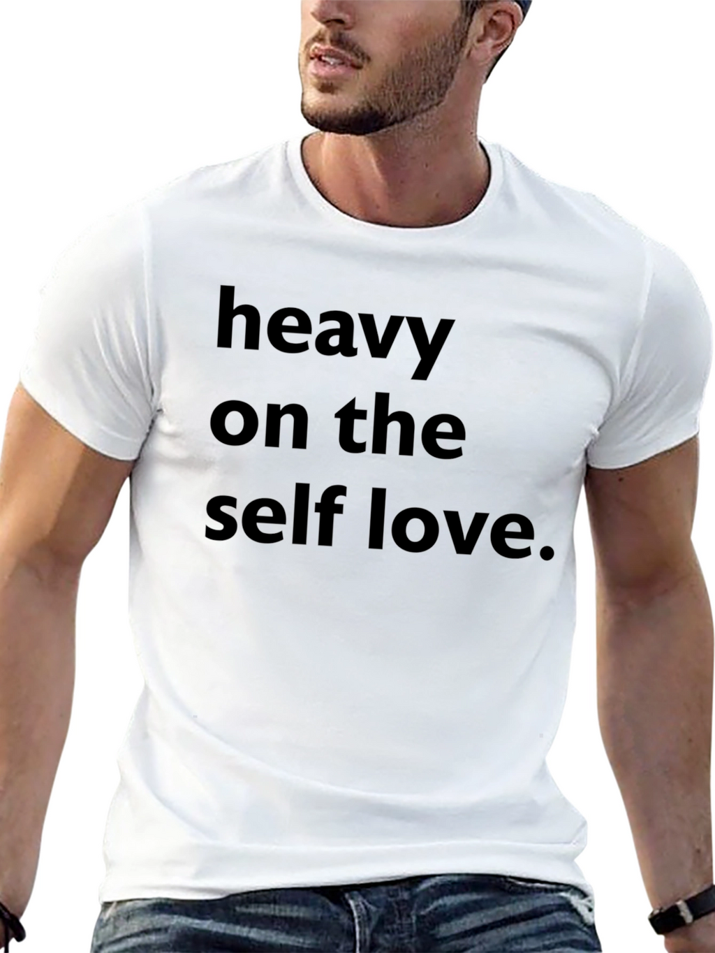 Heavy on The Self Love Black Graphic Tee