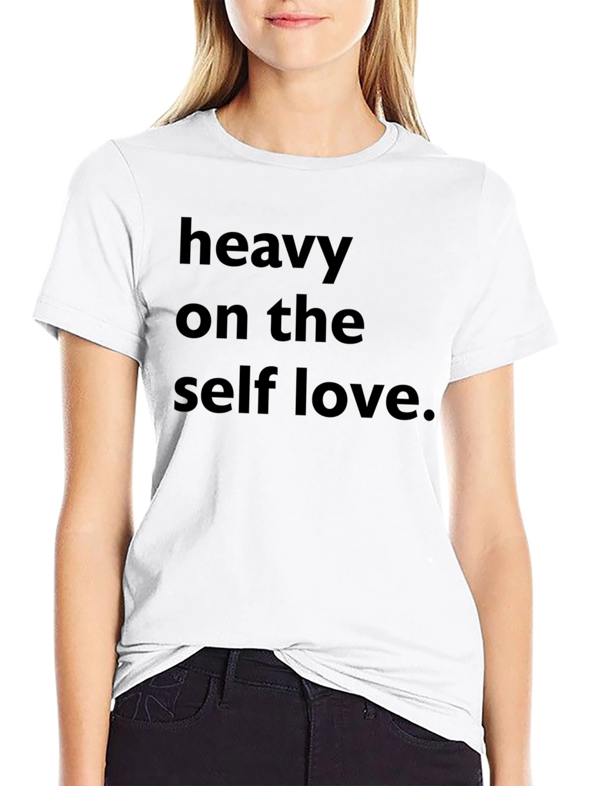 Heavy on The Self Love Black Graphic Tee
