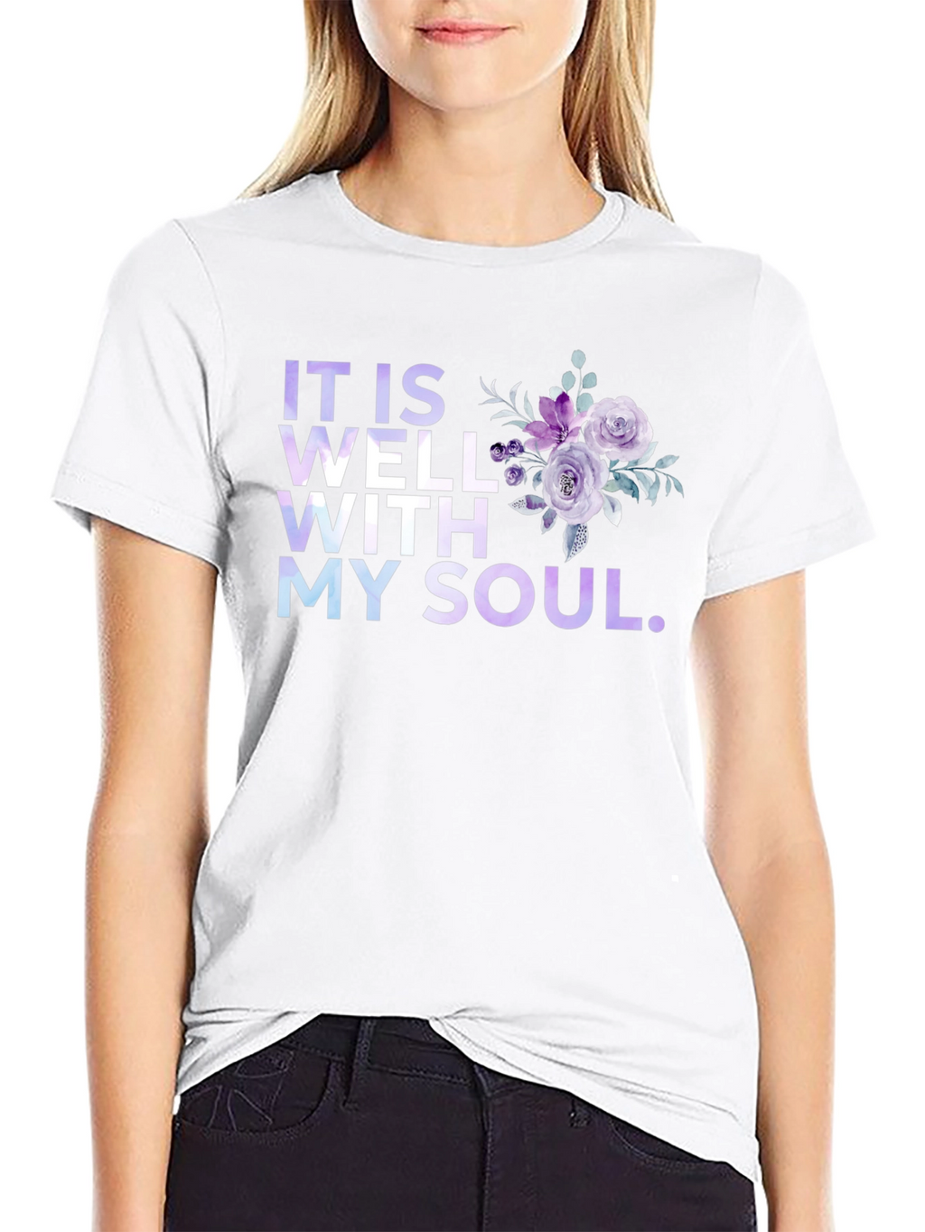 It Is Well With My Soul Floral T-Shirt