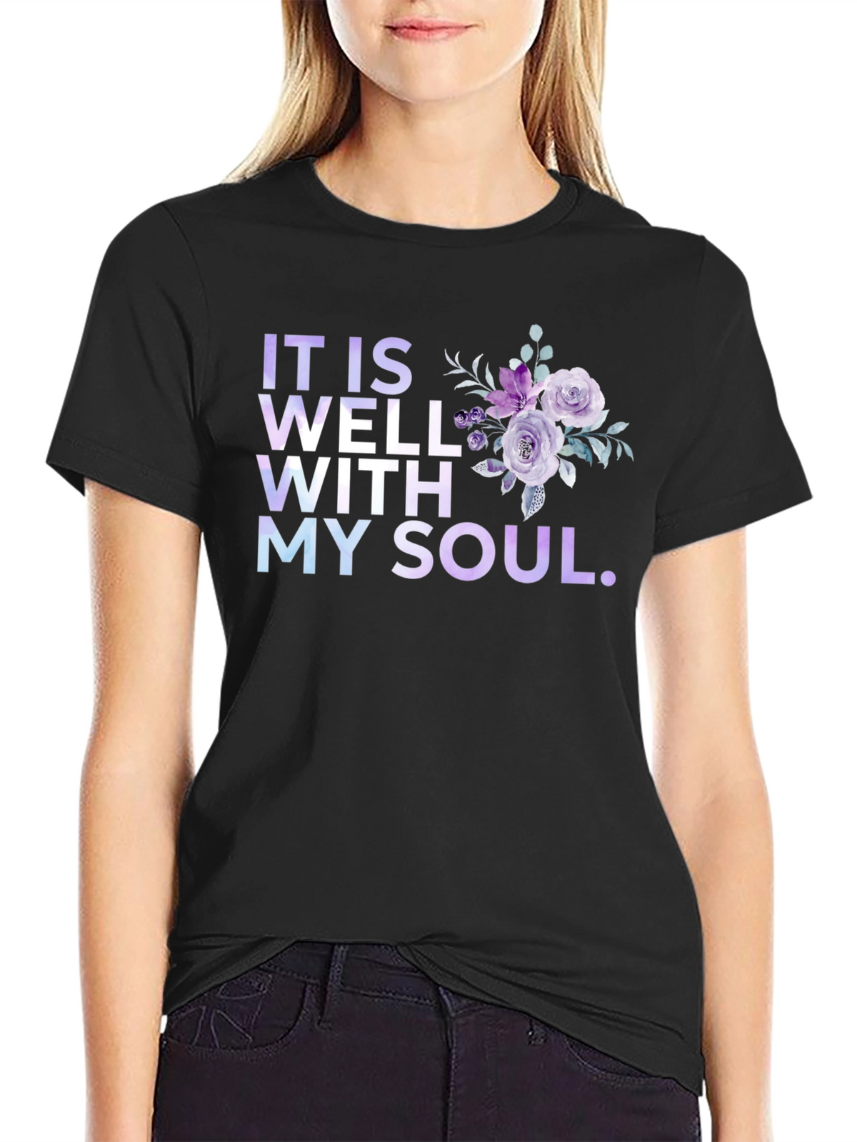 It Is Well With My Soul Floral T-Shirt