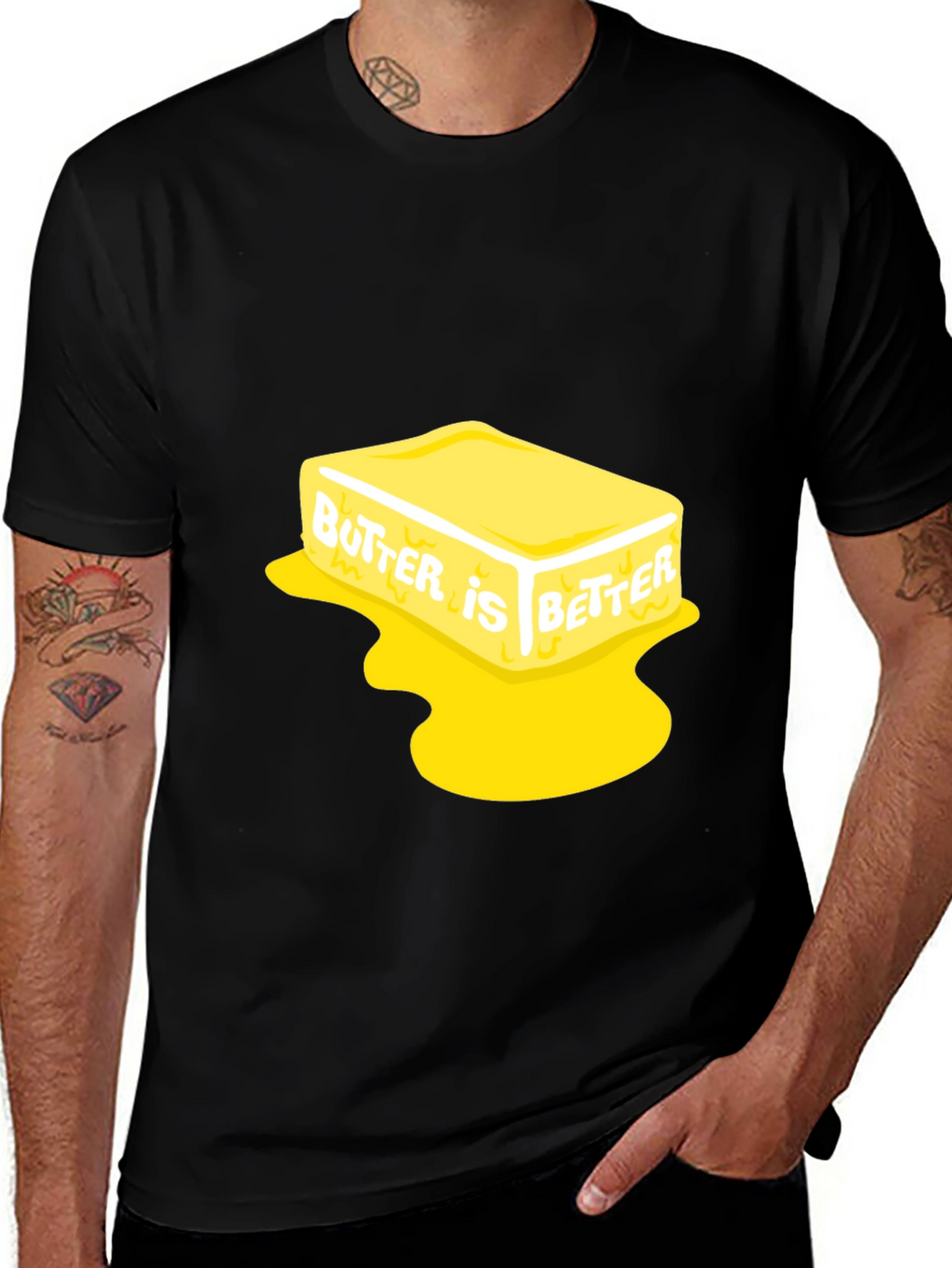 Butter is Better Black T-Shirt