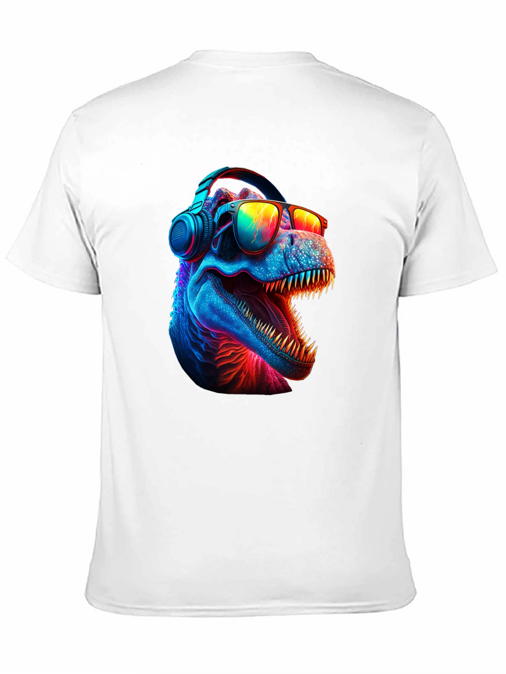 Cool Dino T-Shirt - Dinosaur with Headphones & Sunglasses