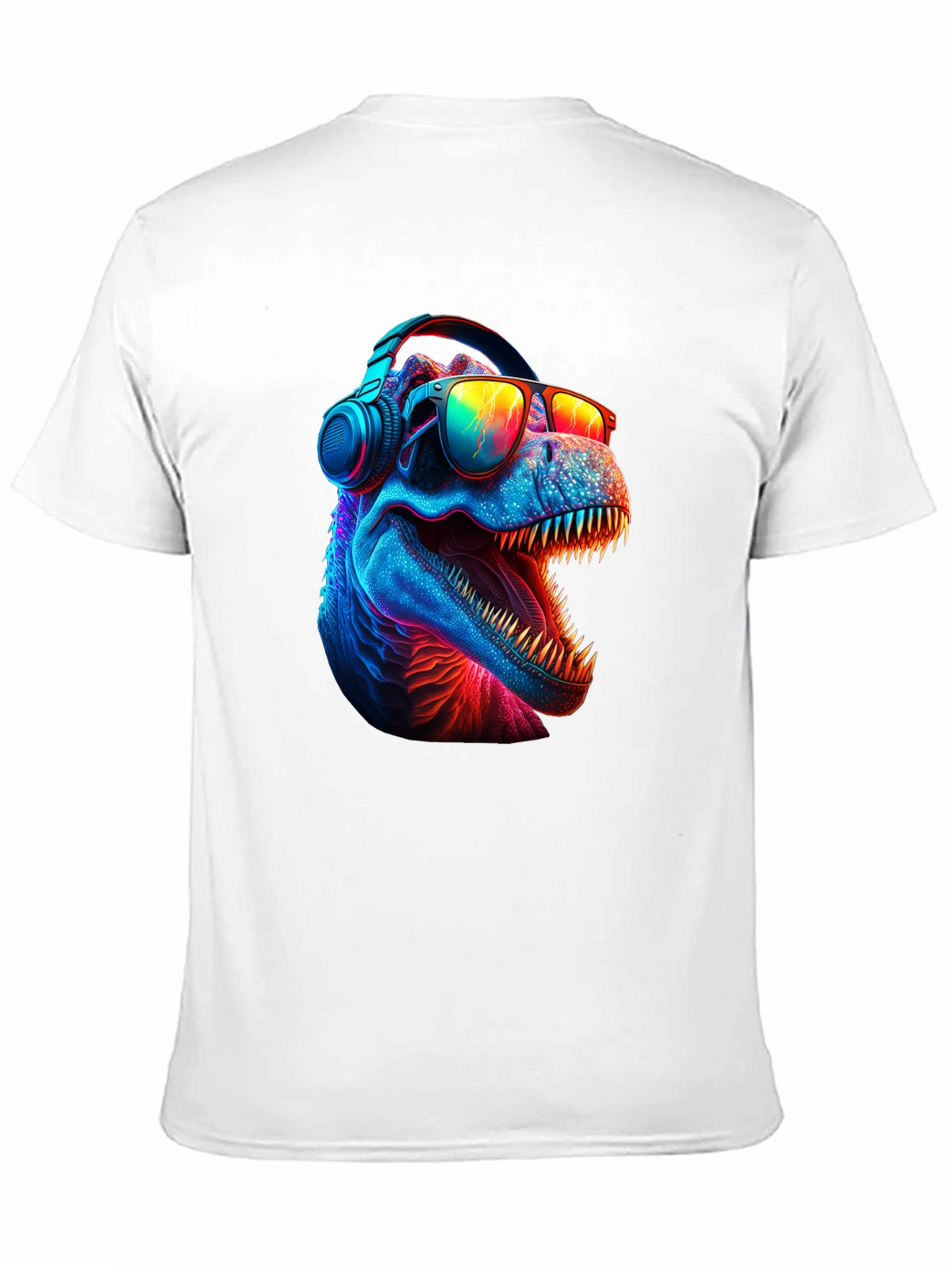 Cool Dino T-Shirt - Dinosaur with Headphones & Sunglasses