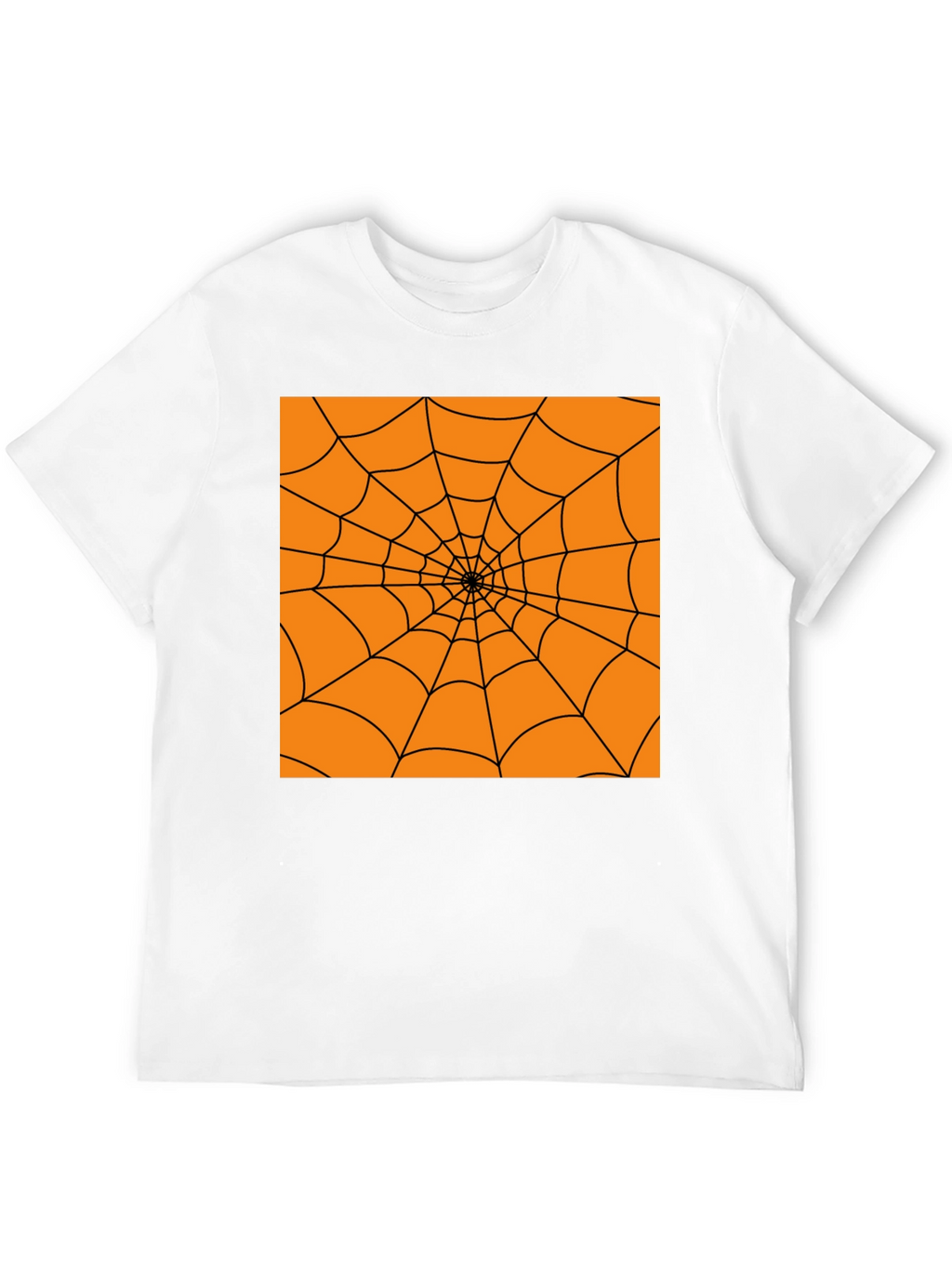 Halloween Spider Web Graphic Tee - Black