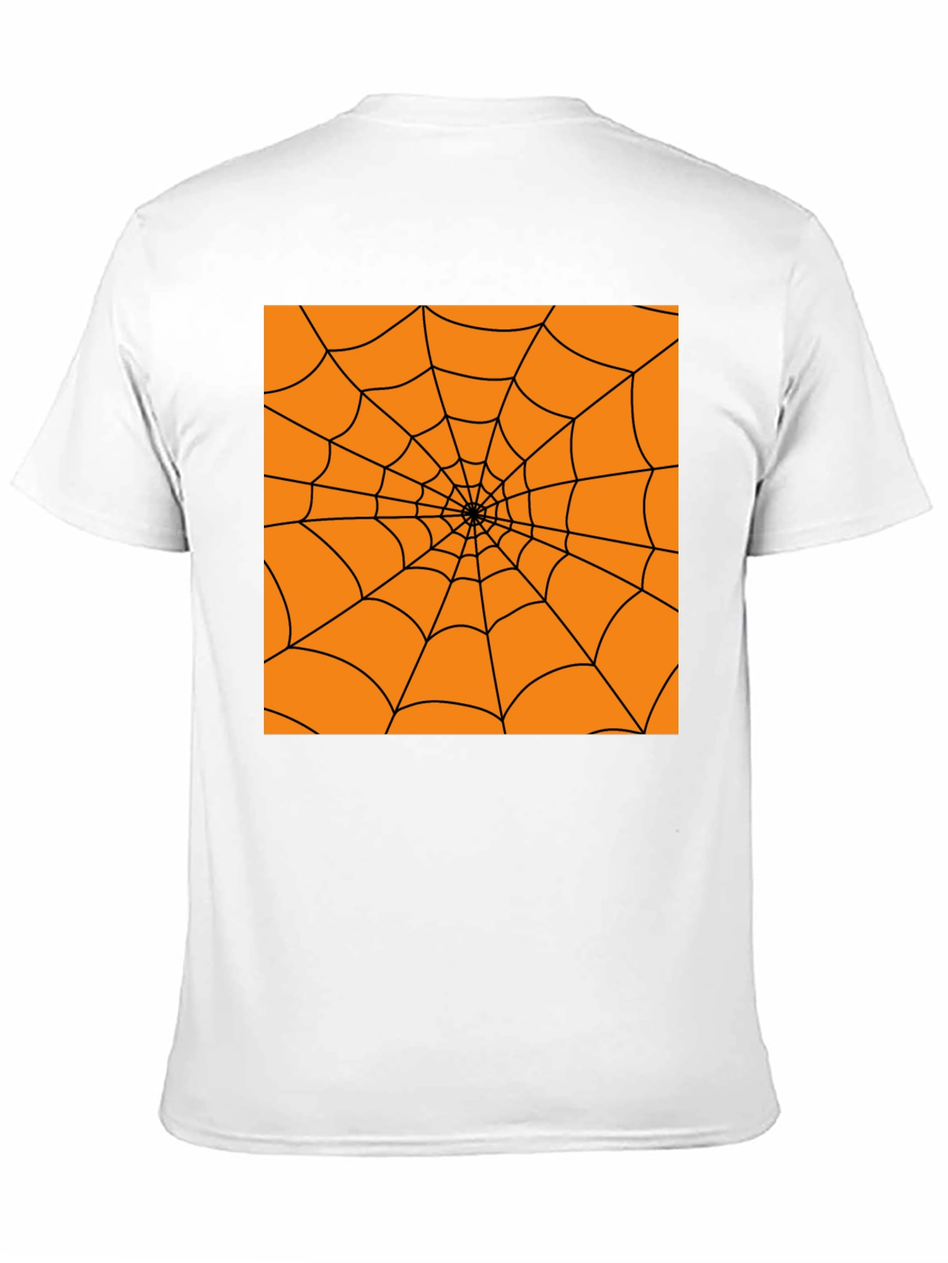 Halloween Spider Web Graphic Tee - Black
