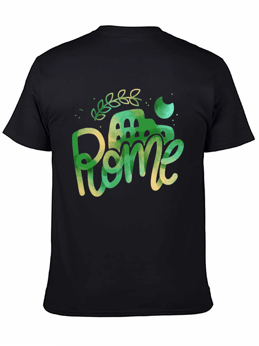 Rome Italy Black Graphic Tee