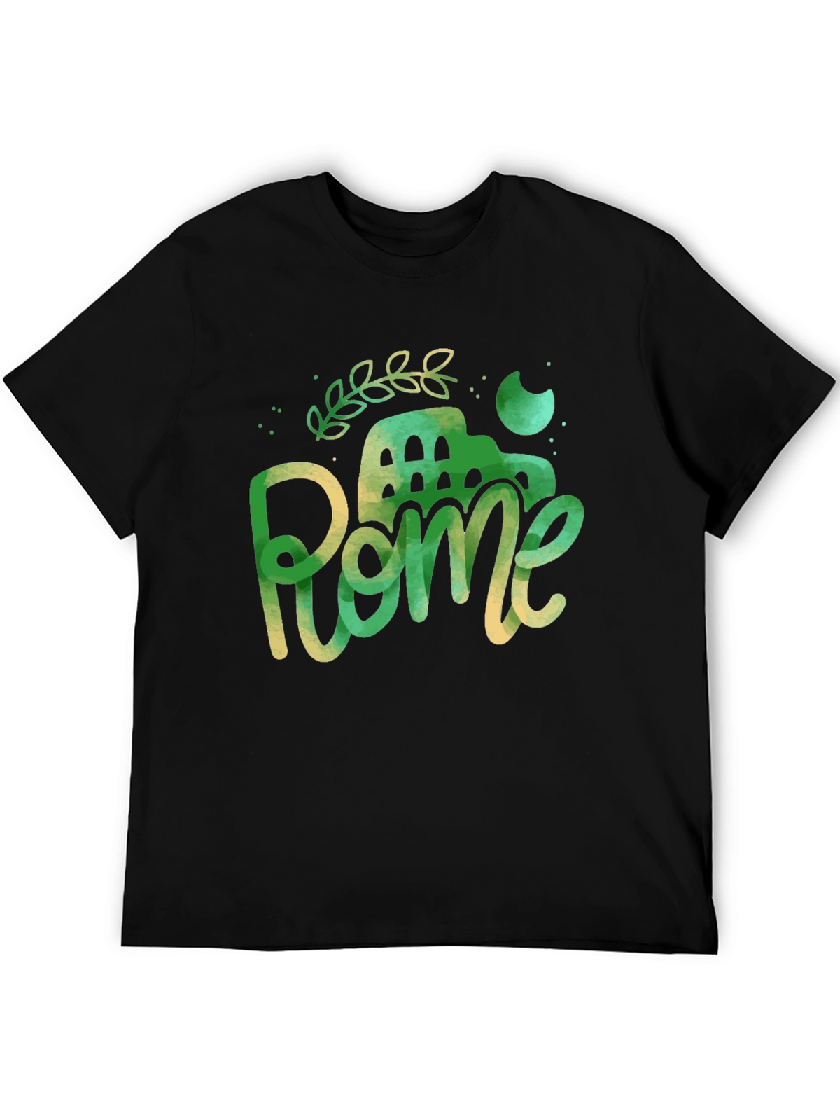 Rome Italy Black Graphic Tee