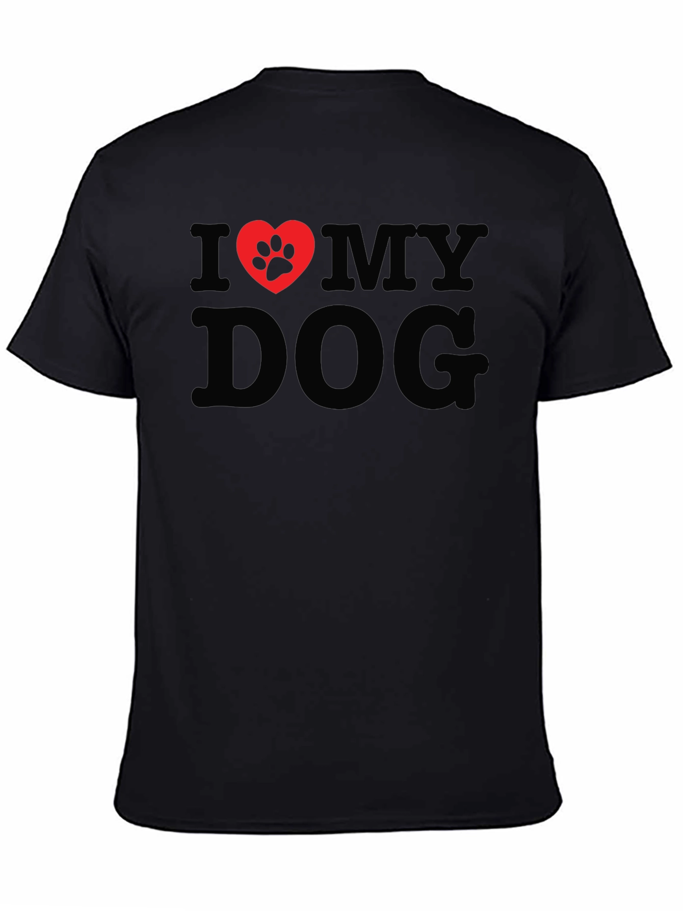 I Love My Dog Paw Print Heart T-Shirt