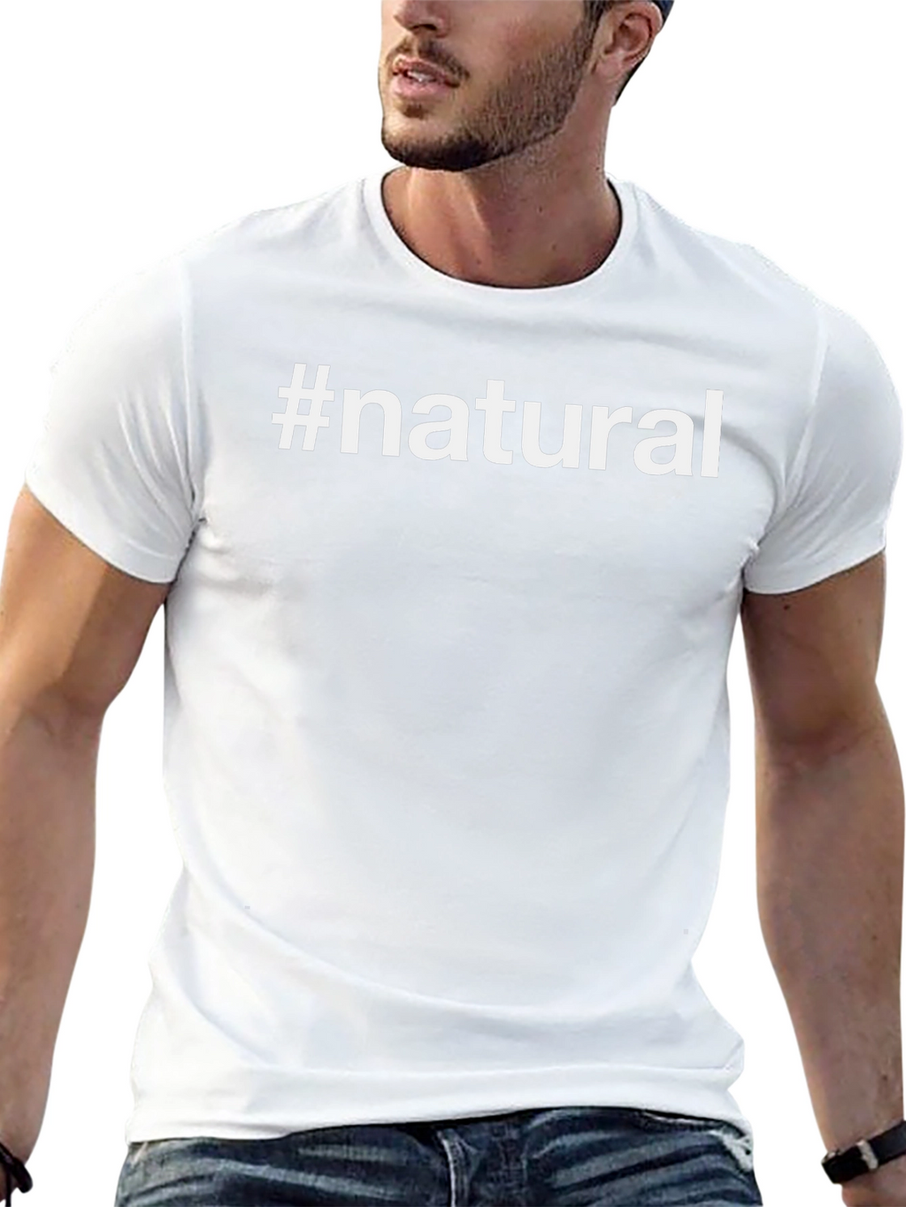 #Natural Black Graphic T-Shirt
