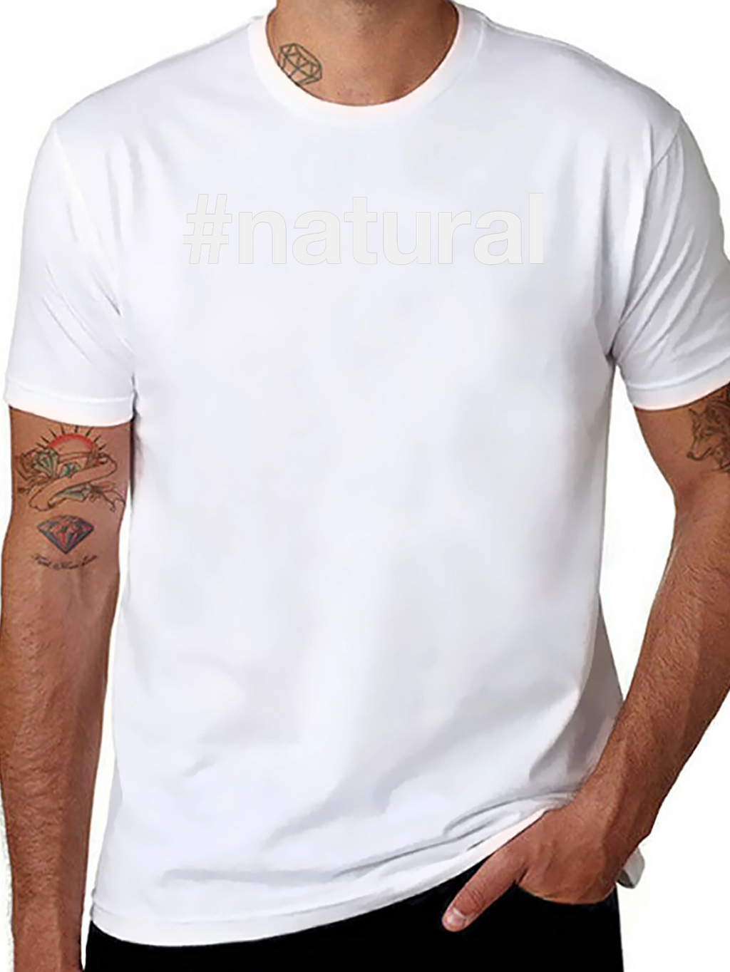 #Natural Black Graphic T-Shirt