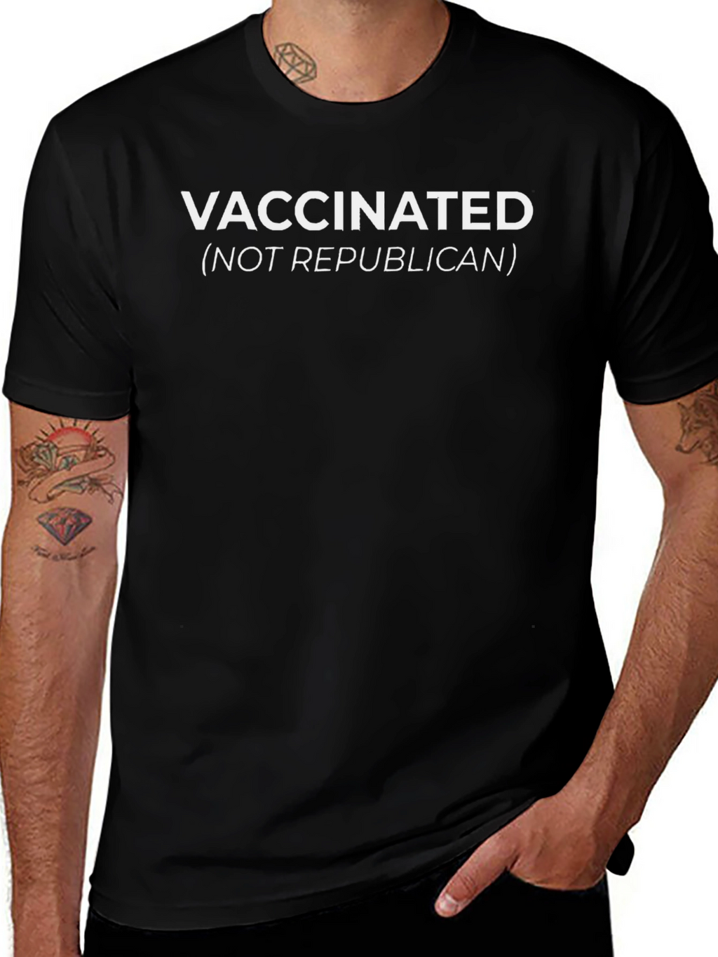 Vaccinated (Not Republican) Graphic T-Shirt