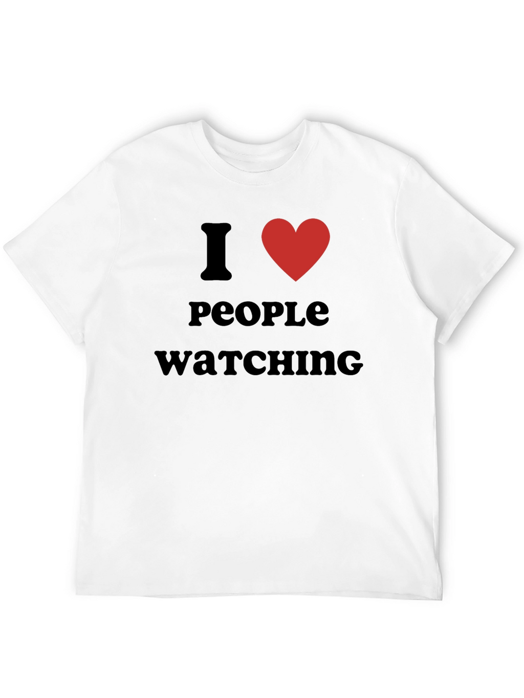 I Heart People Watching Black Graphic T-Shirt