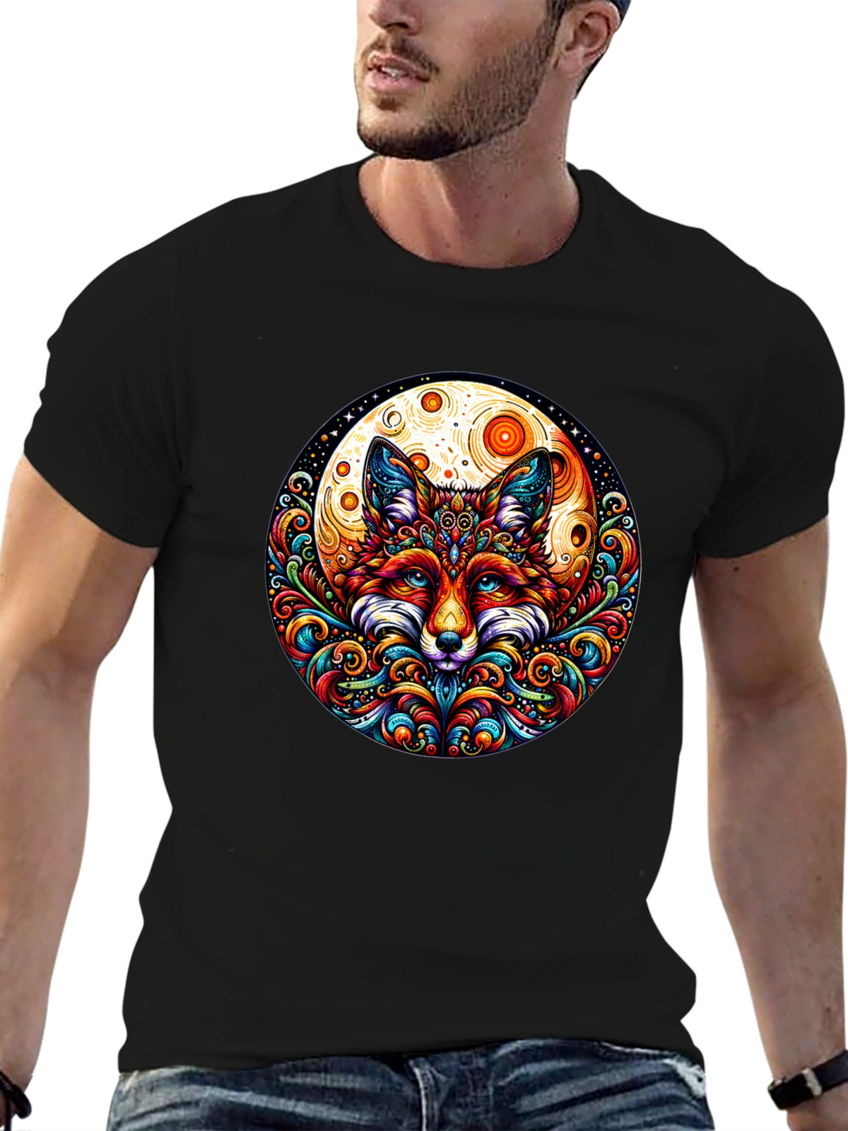 Fox Mandala Graphic Tee