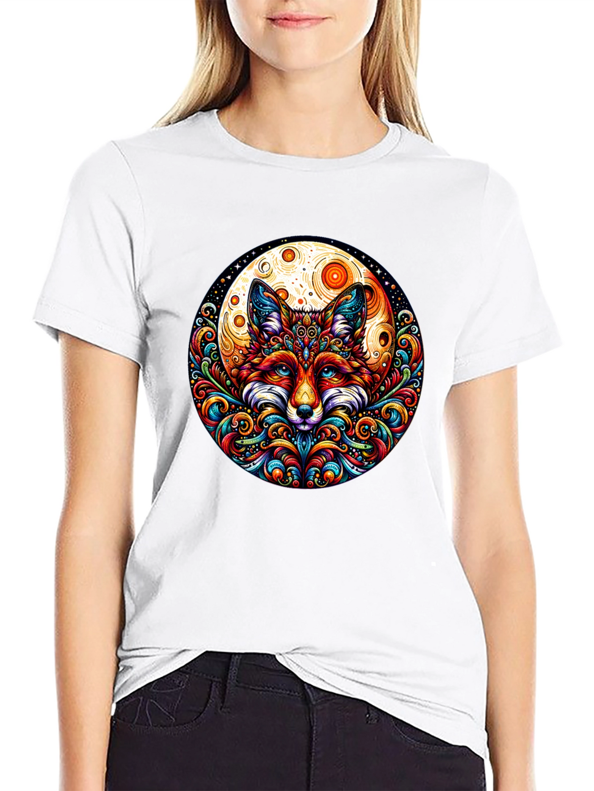 Fox Mandala Graphic Tee