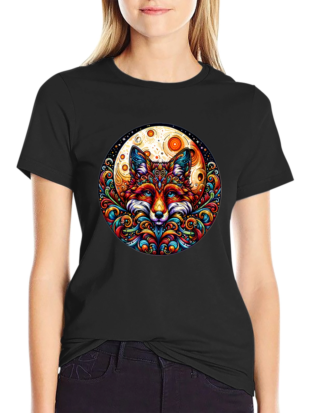 Fox Mandala Graphic Tee