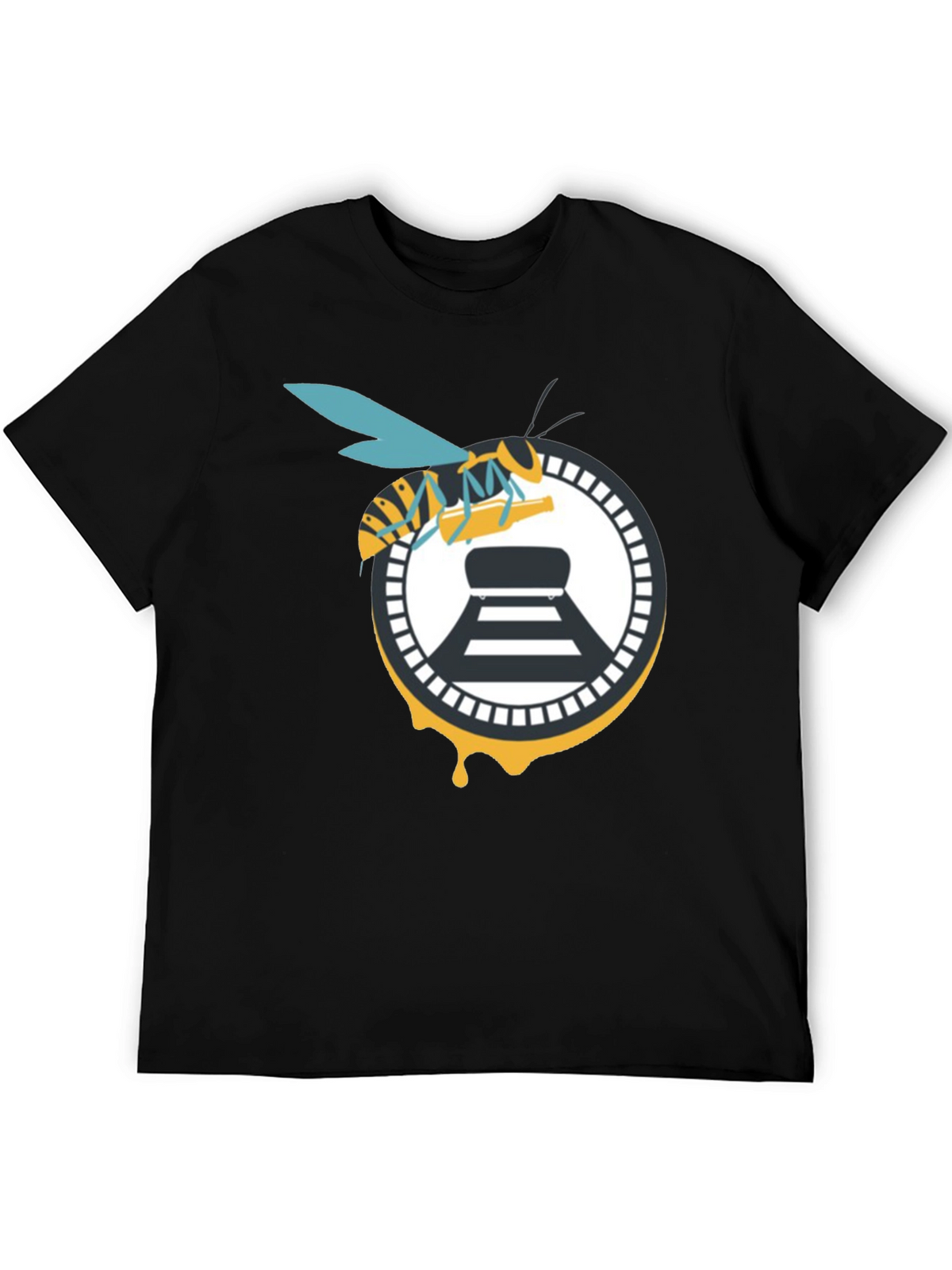 Bee and Beer Logo Black T-Shirt