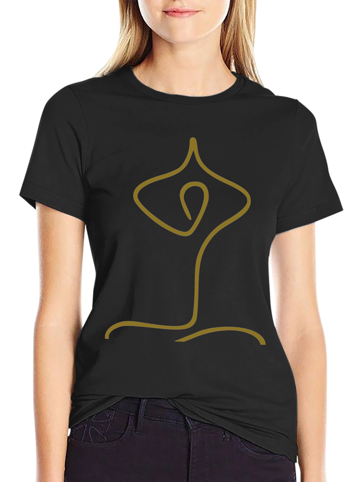 Minimalist Yoga Pose Graphic Tee