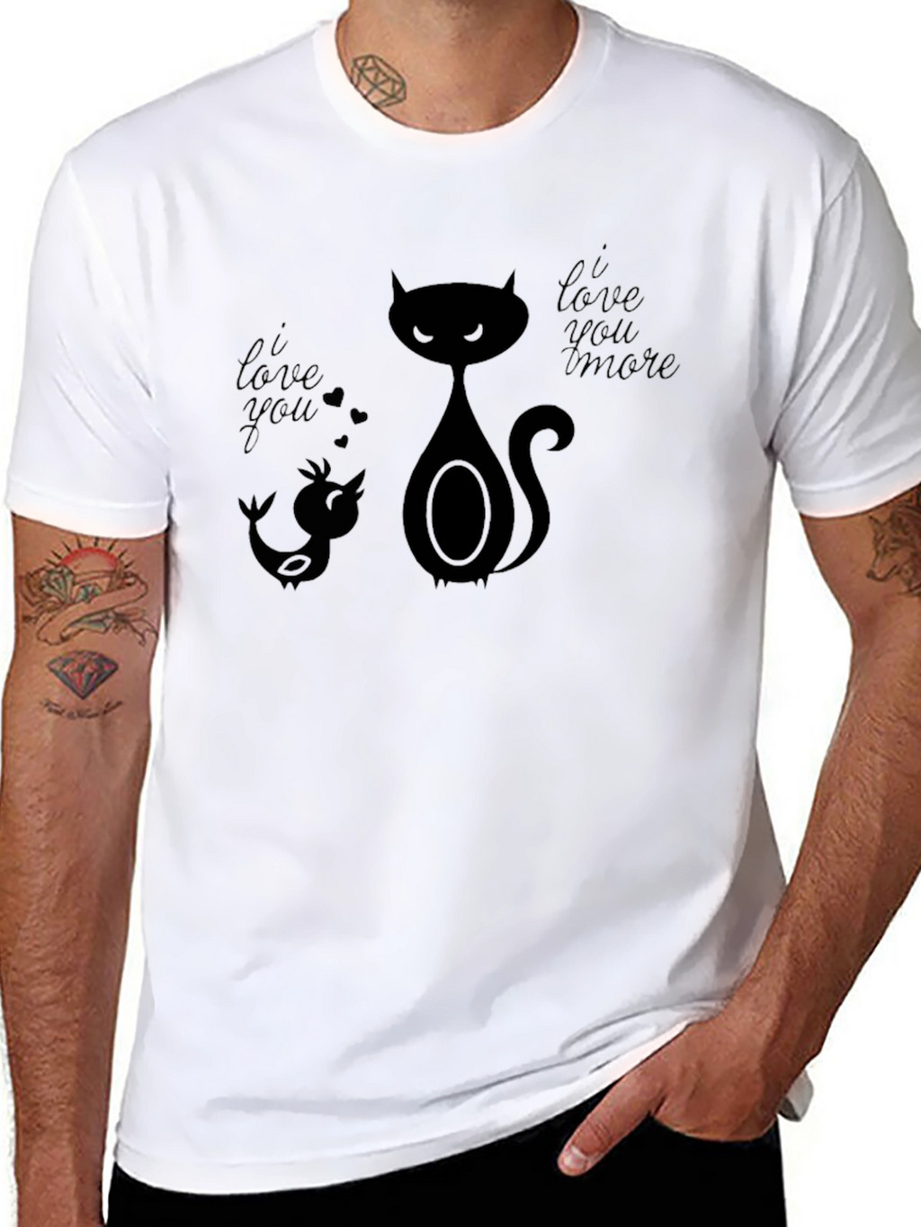 I Love You More Graphic Tee - Black