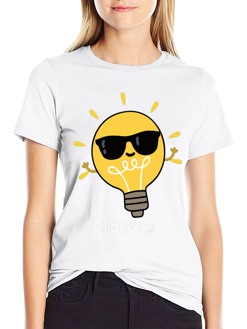 Light Up Graphic Tee - Cool Bulb Design