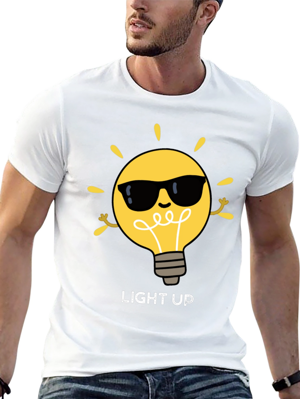 Light Up Graphic Tee - Cool Bulb Design