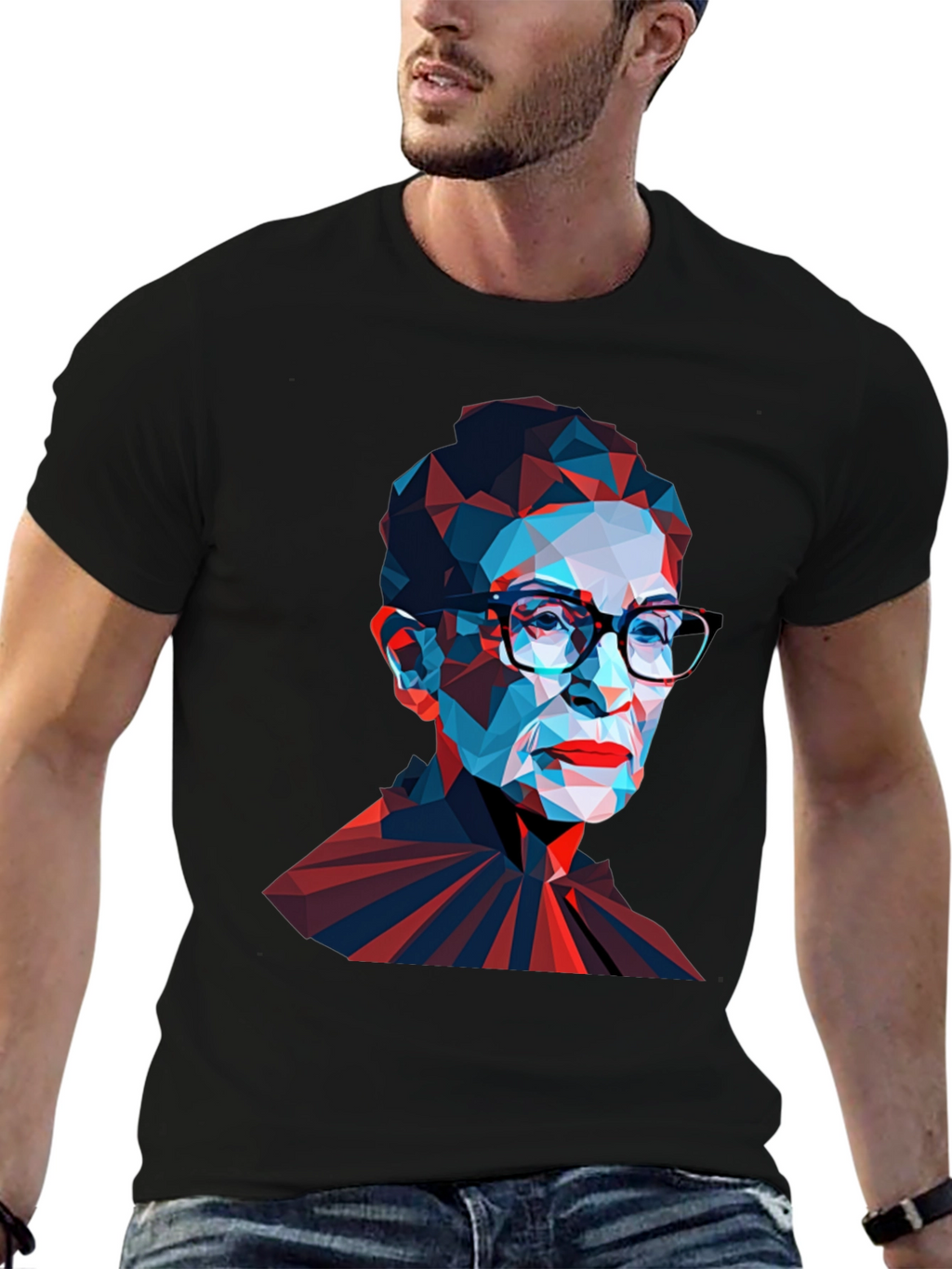 Geometric RBG T-Shirt - Black