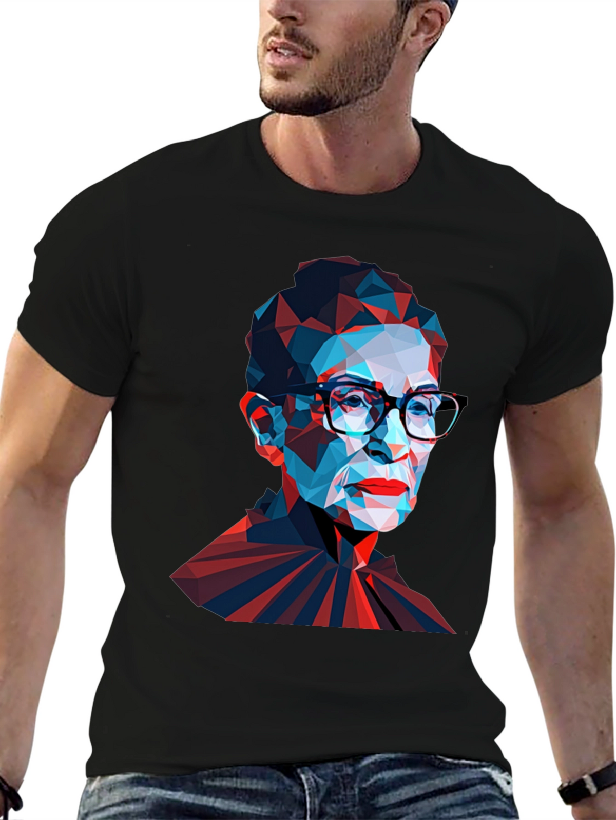 Geometric RBG T-Shirt - Black