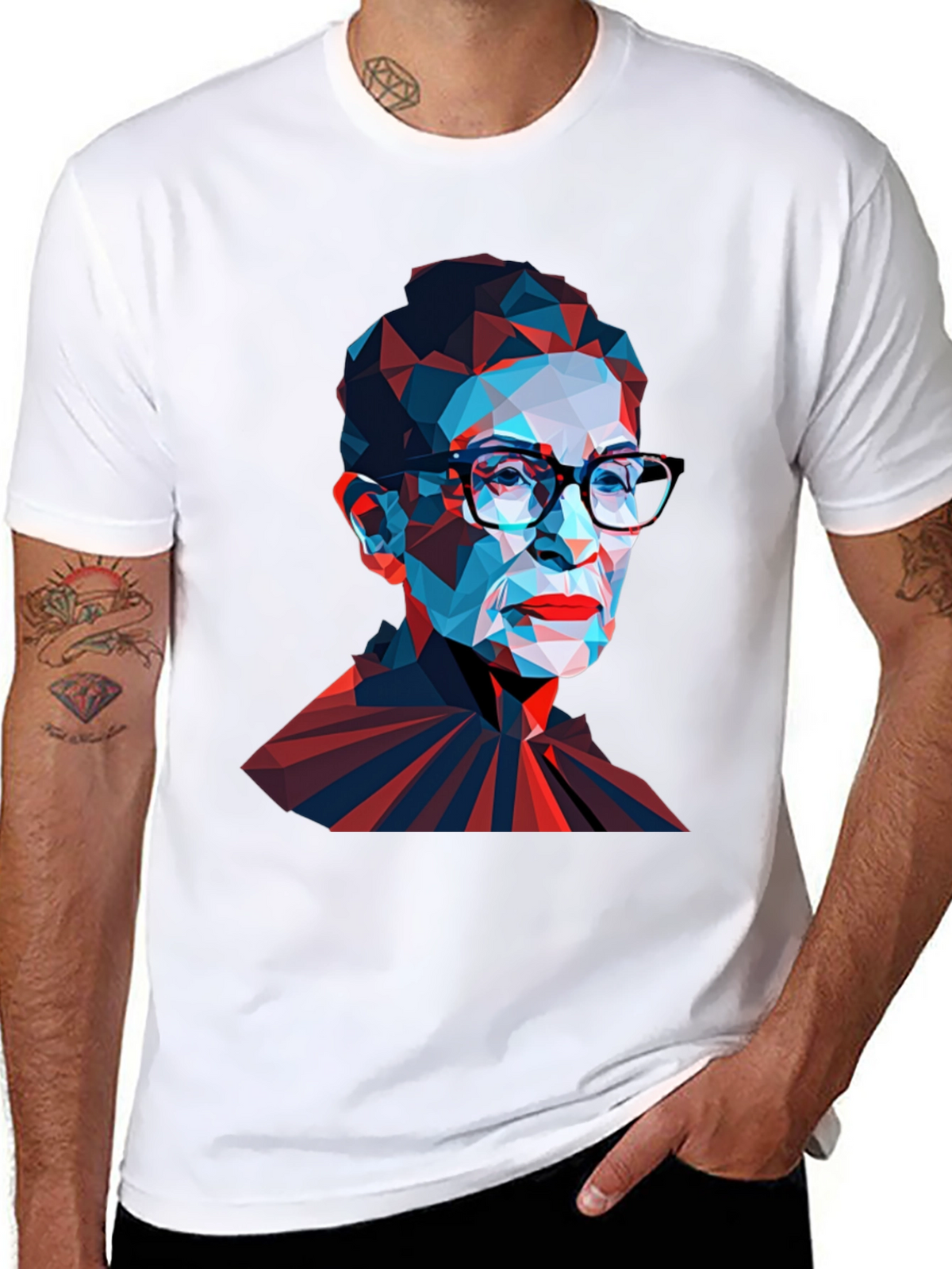 Geometric RBG T-Shirt - Black