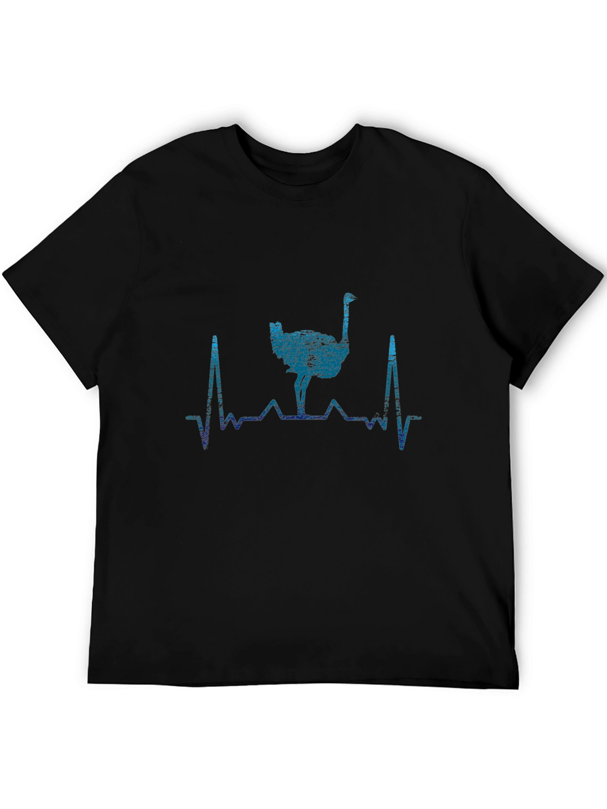 Ostrich Heartbeat Graphic T-Shirt - Trendy Casual Wear