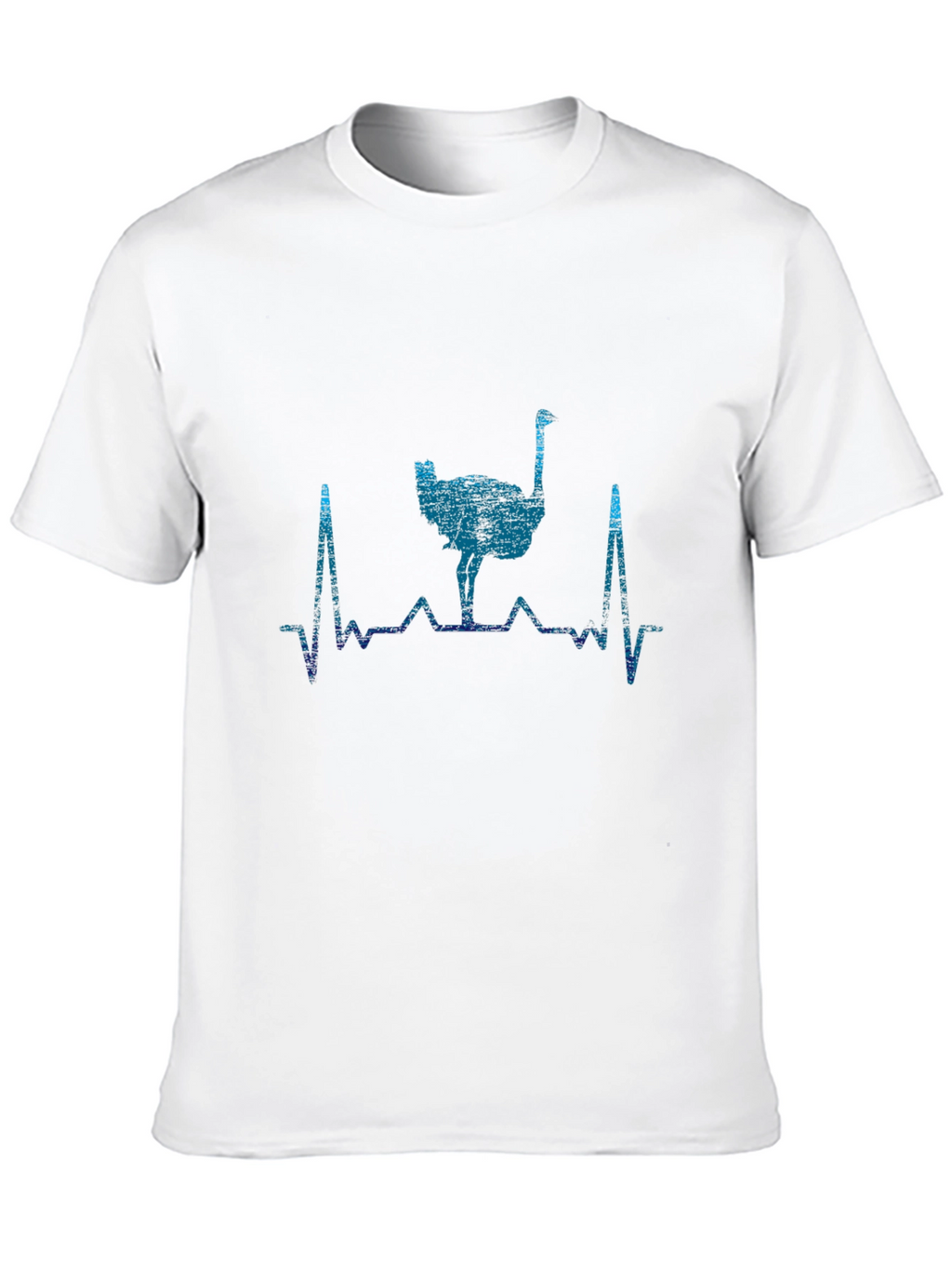 Ostrich Heartbeat Graphic T-Shirt - Trendy Casual Wear
