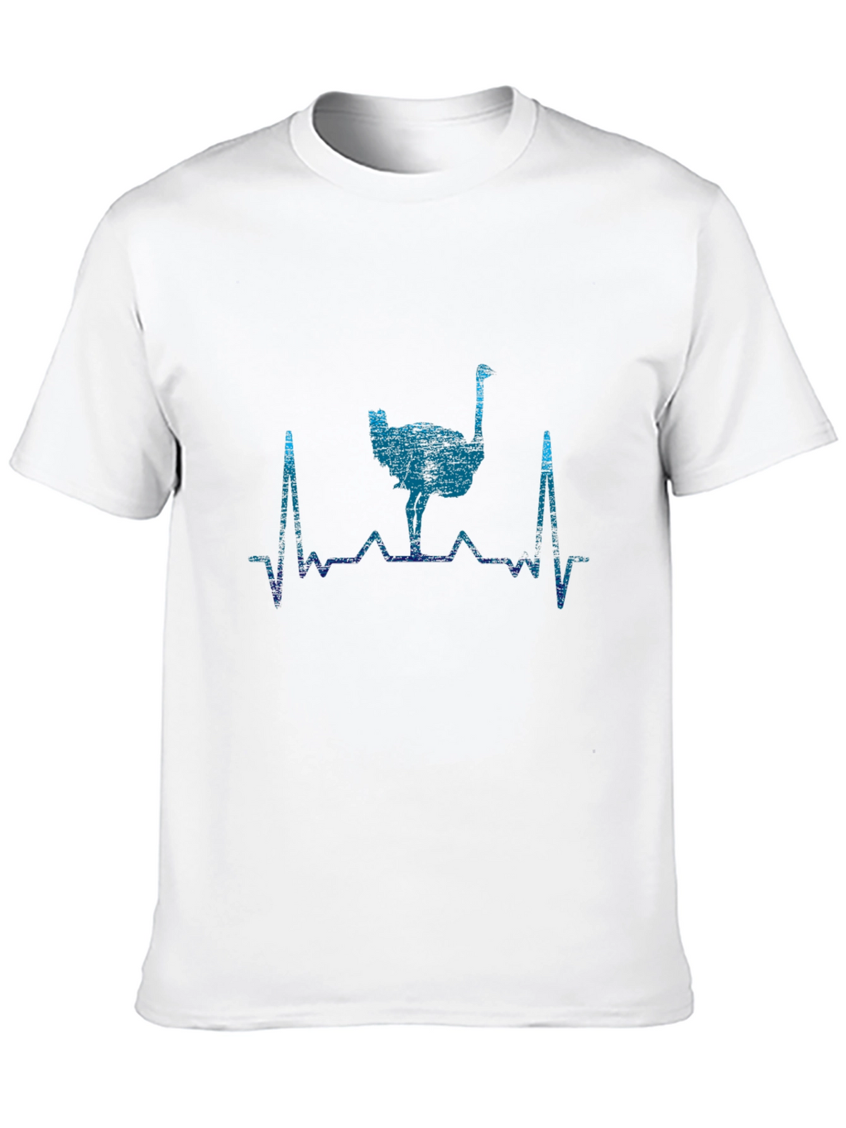 Ostrich Heartbeat Graphic T-Shirt - Trendy Casual Wear