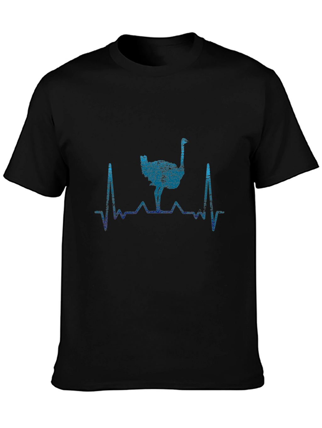 Ostrich Heartbeat Graphic T-Shirt - Trendy Casual Wear