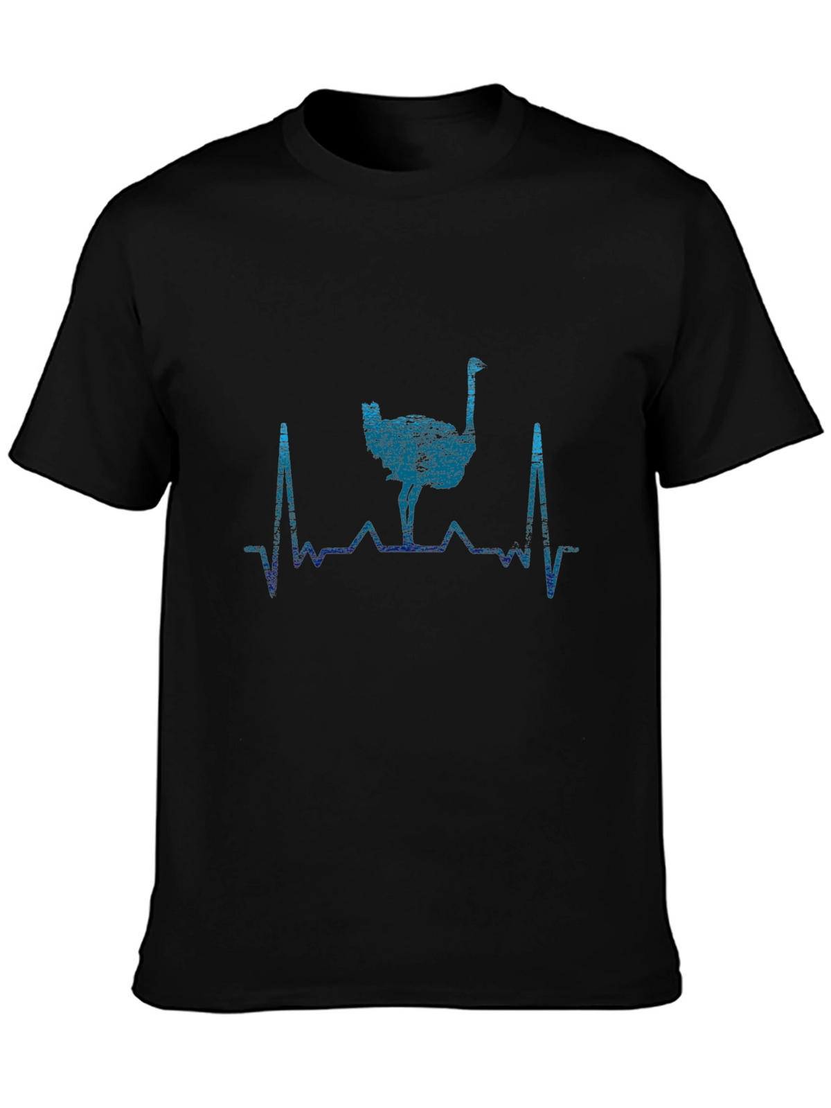 Ostrich Heartbeat Graphic T-Shirt - Trendy Casual Wear
