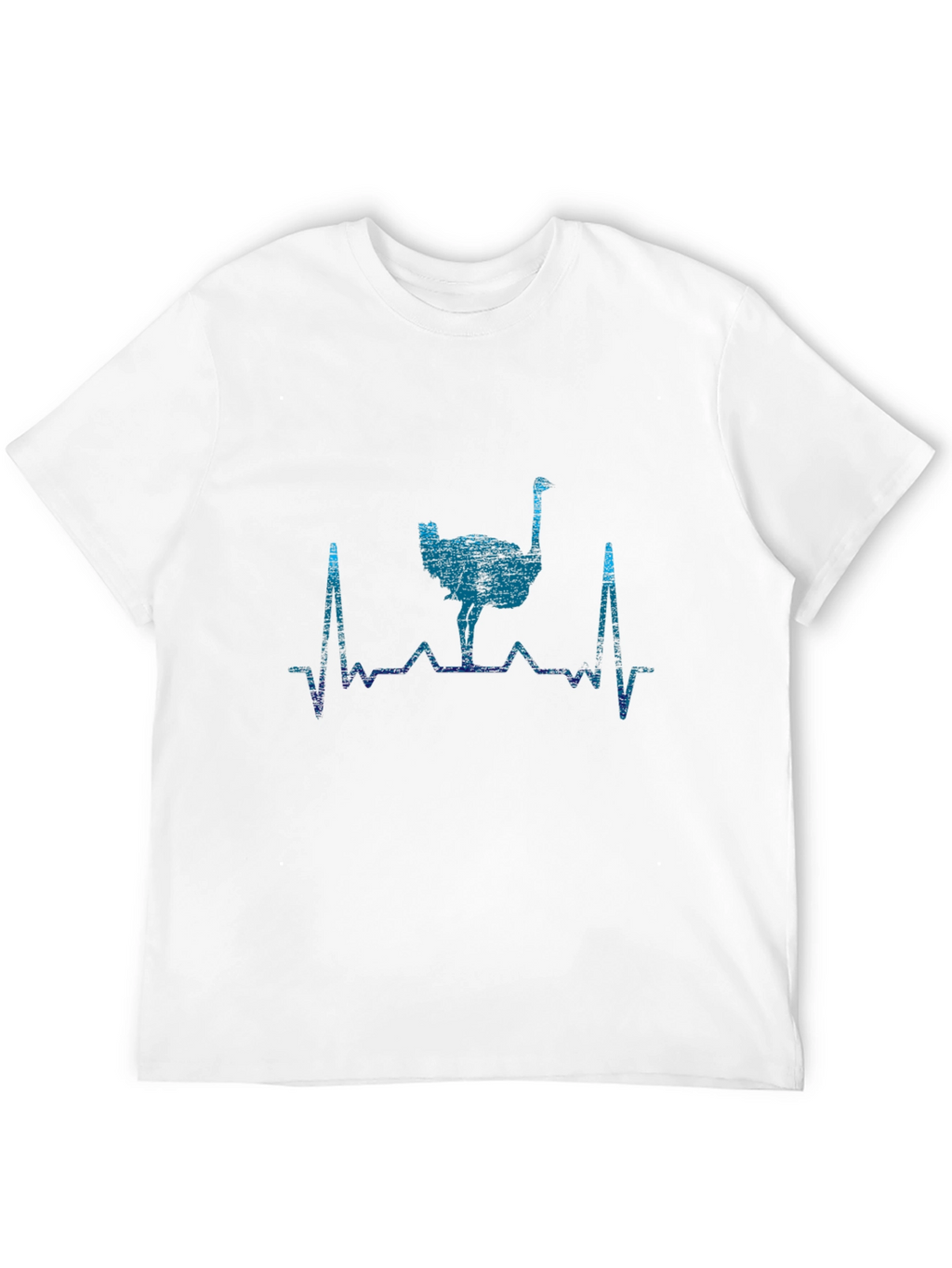 Ostrich Heartbeat Graphic T-Shirt - Trendy Casual Wear