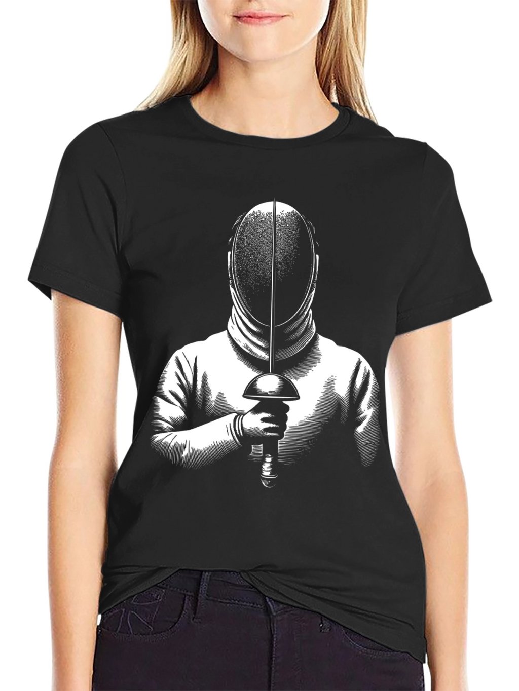 Fencing T-Shirt - Foil Duel Design