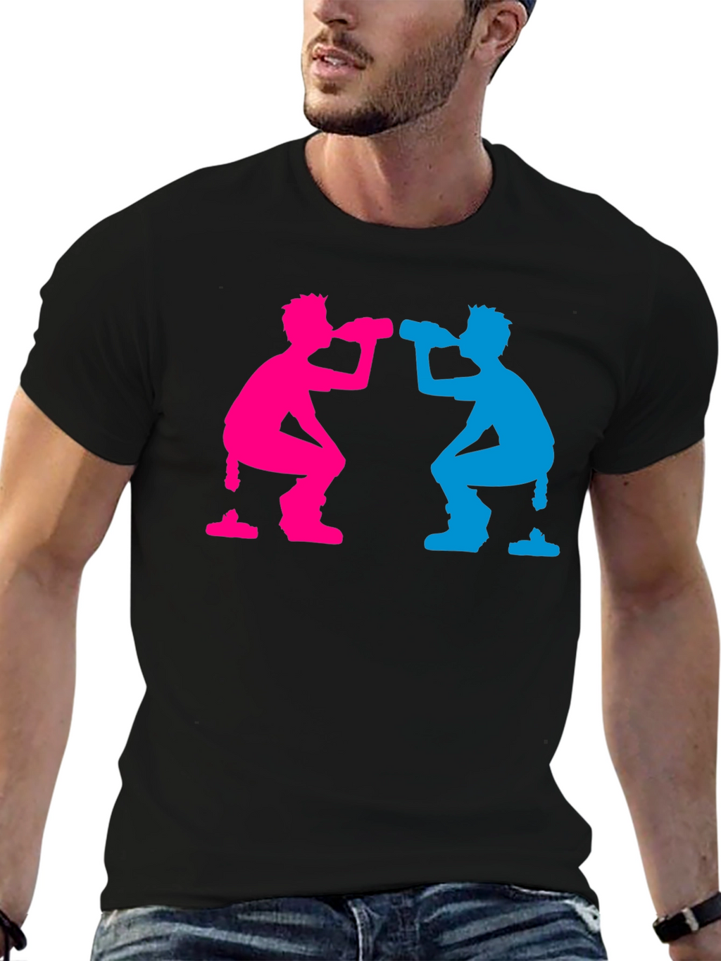 Funny Silhouette Drinking T-Shirt