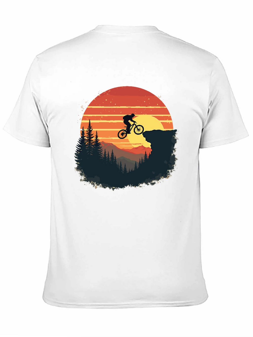 Mountain Biker Sunset Graphic Tee