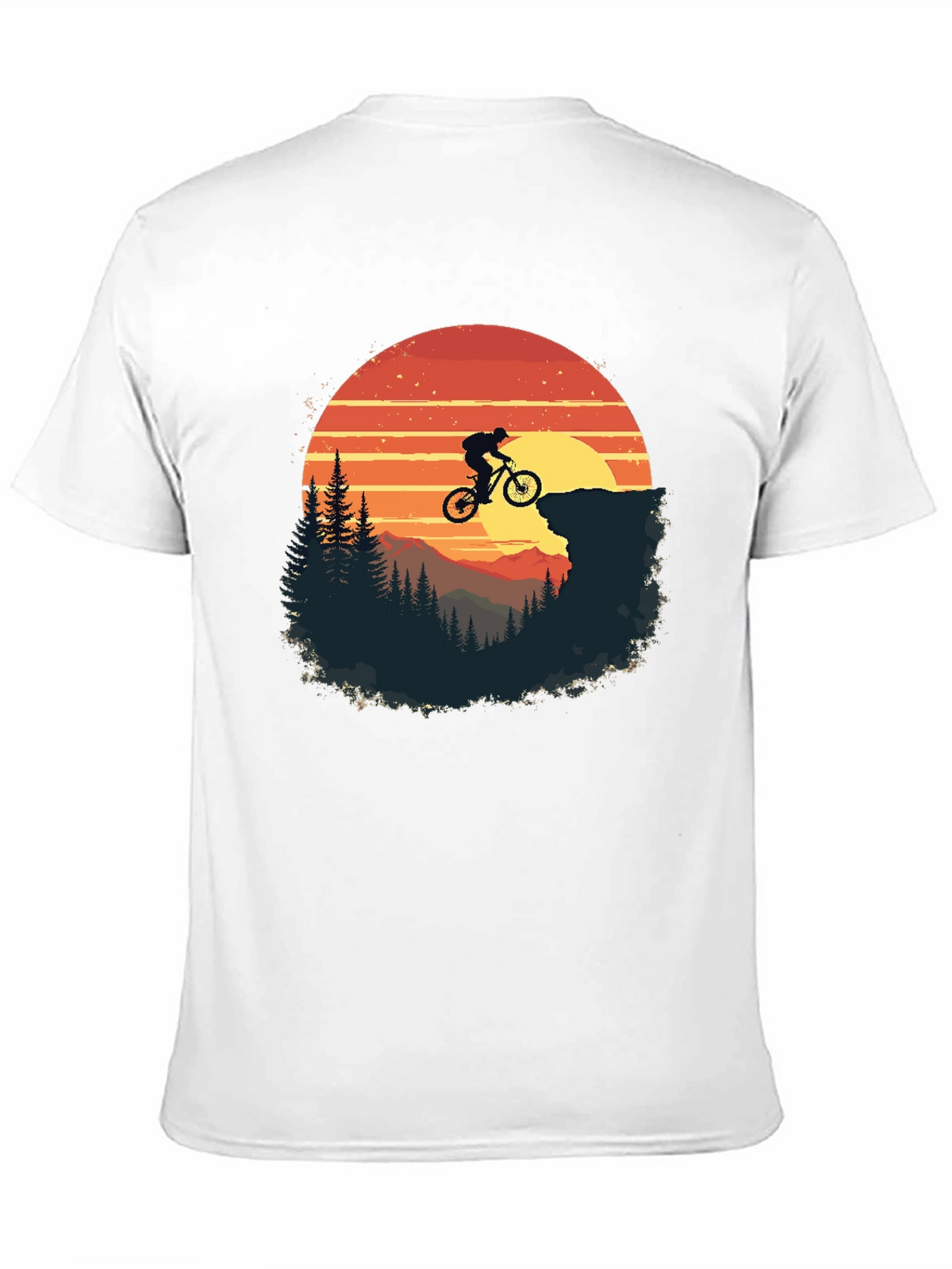 Mountain Biker Sunset Graphic Tee