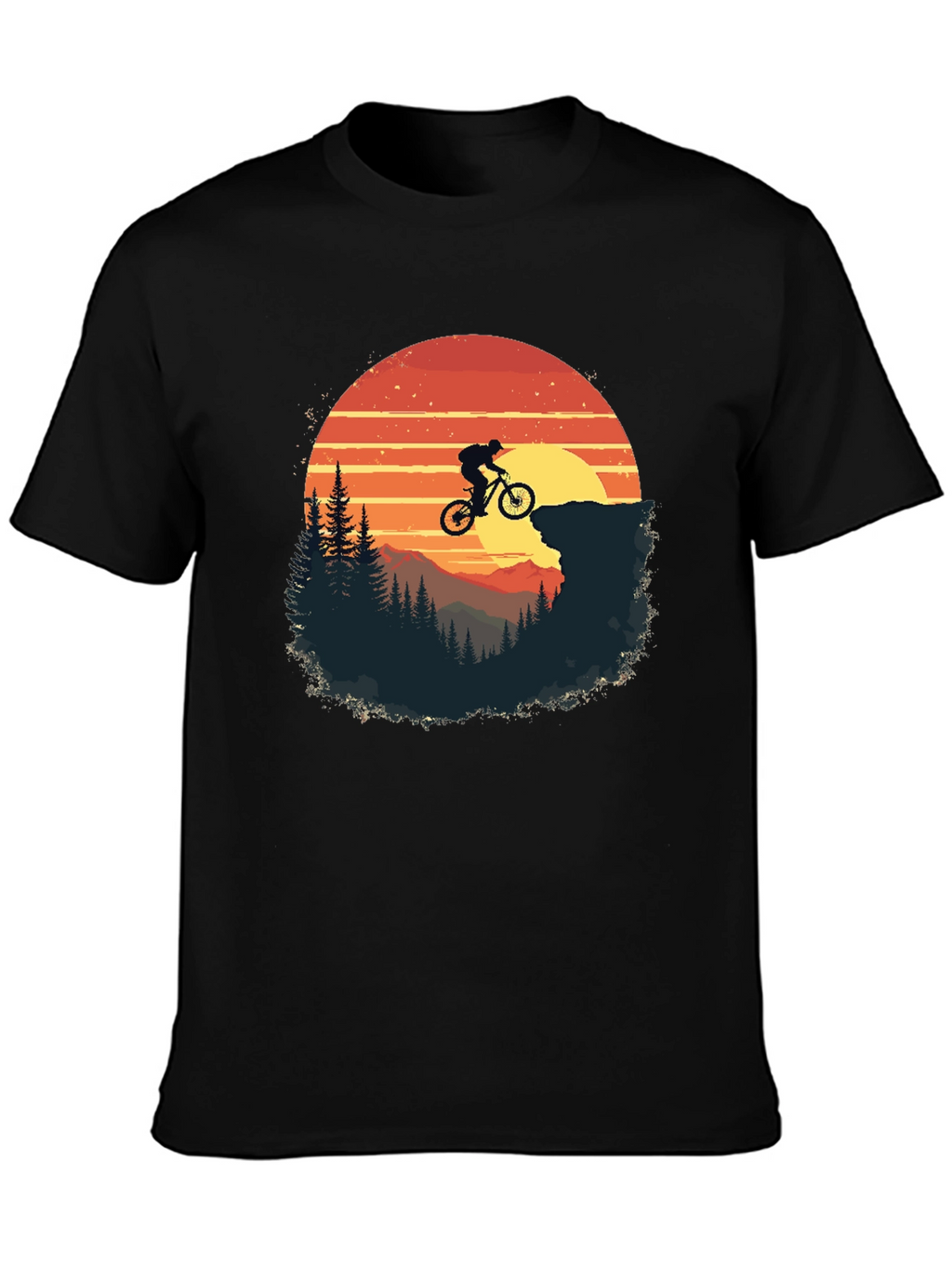 Mountain Biker Sunset Graphic Tee