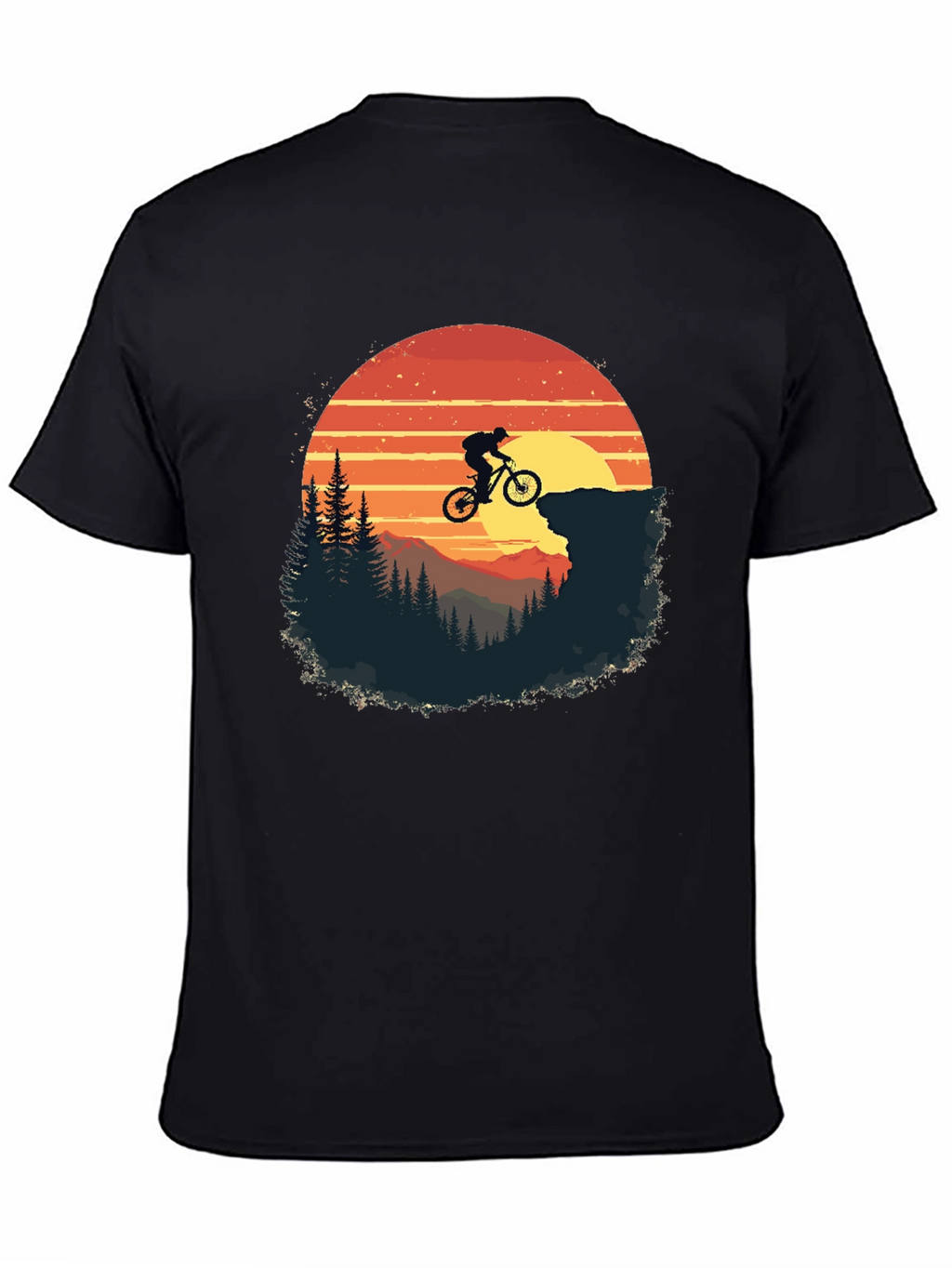 Mountain Biker Sunset Graphic Tee