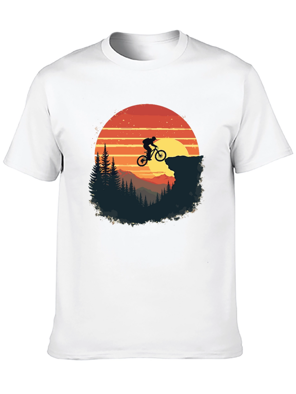 Mountain Biker Sunset Graphic Tee