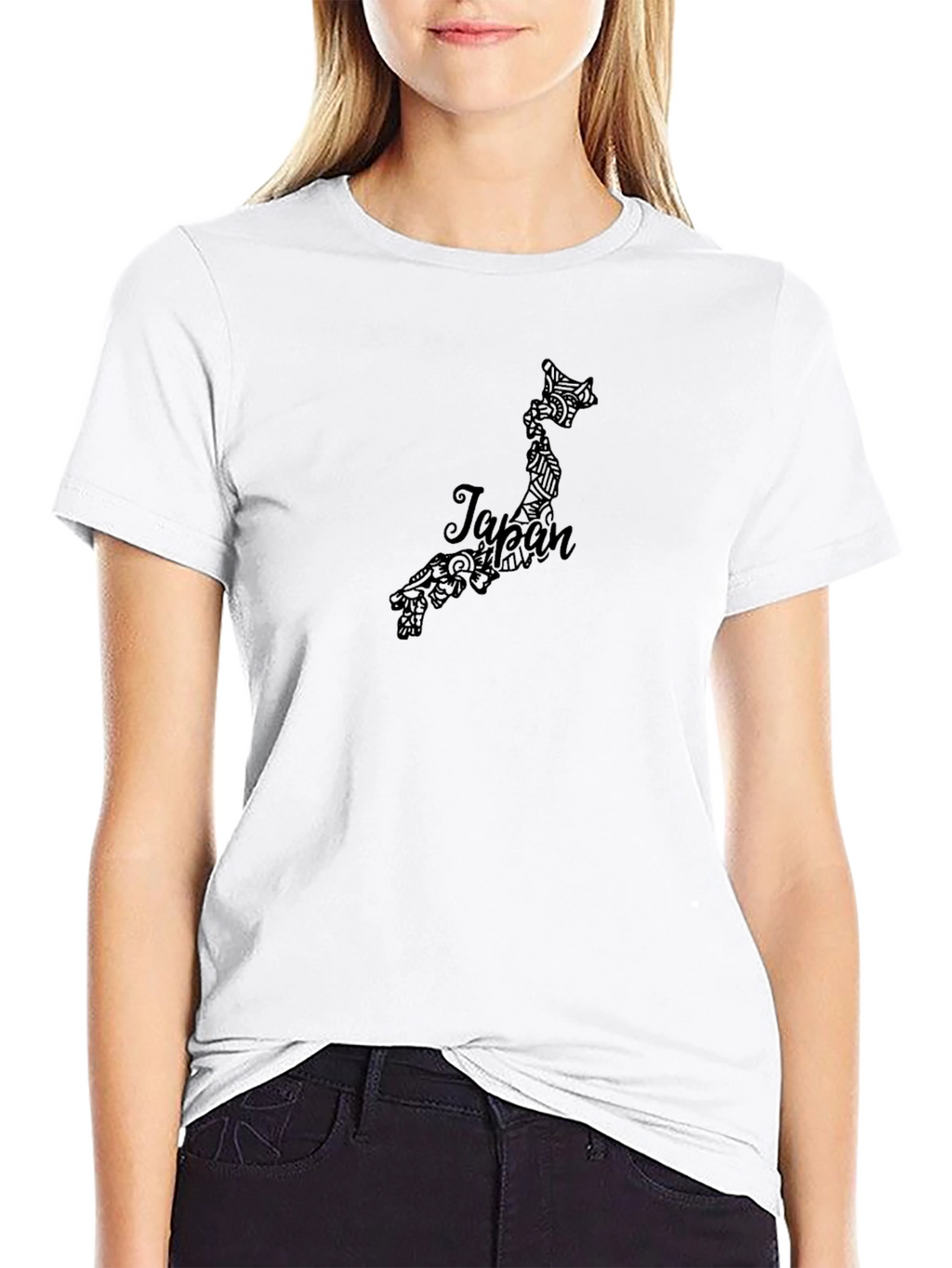 Japan Map Graphic Tee - Black