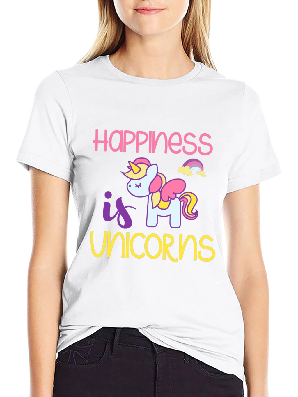 Happiness is Unicorns Graphic T-Shirt