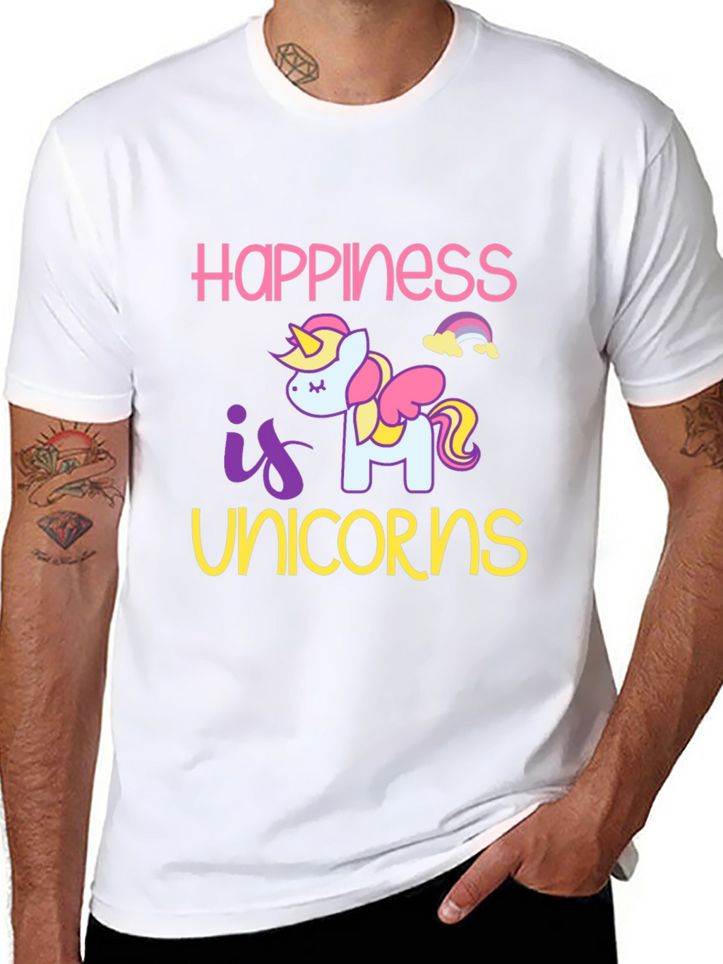 Happiness is Unicorns Graphic T-Shirt