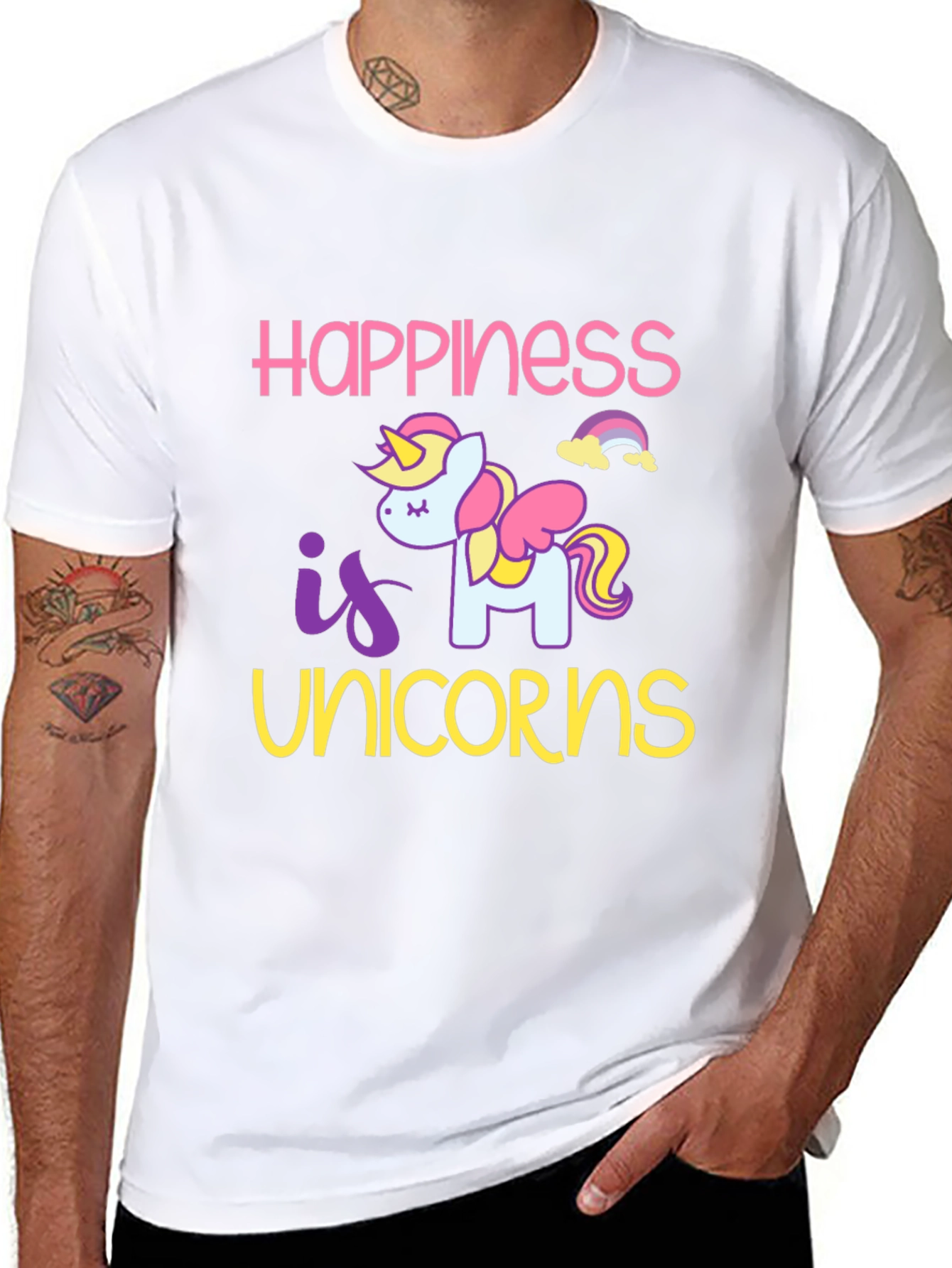 Happiness is Unicorns Graphic T-Shirt