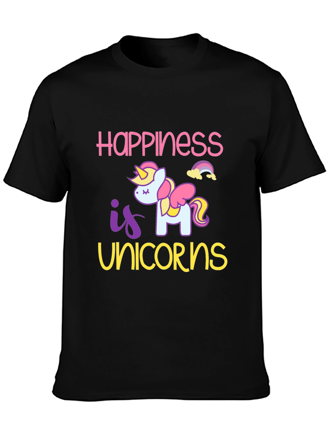 Happiness is Unicorns Graphic T-Shirt