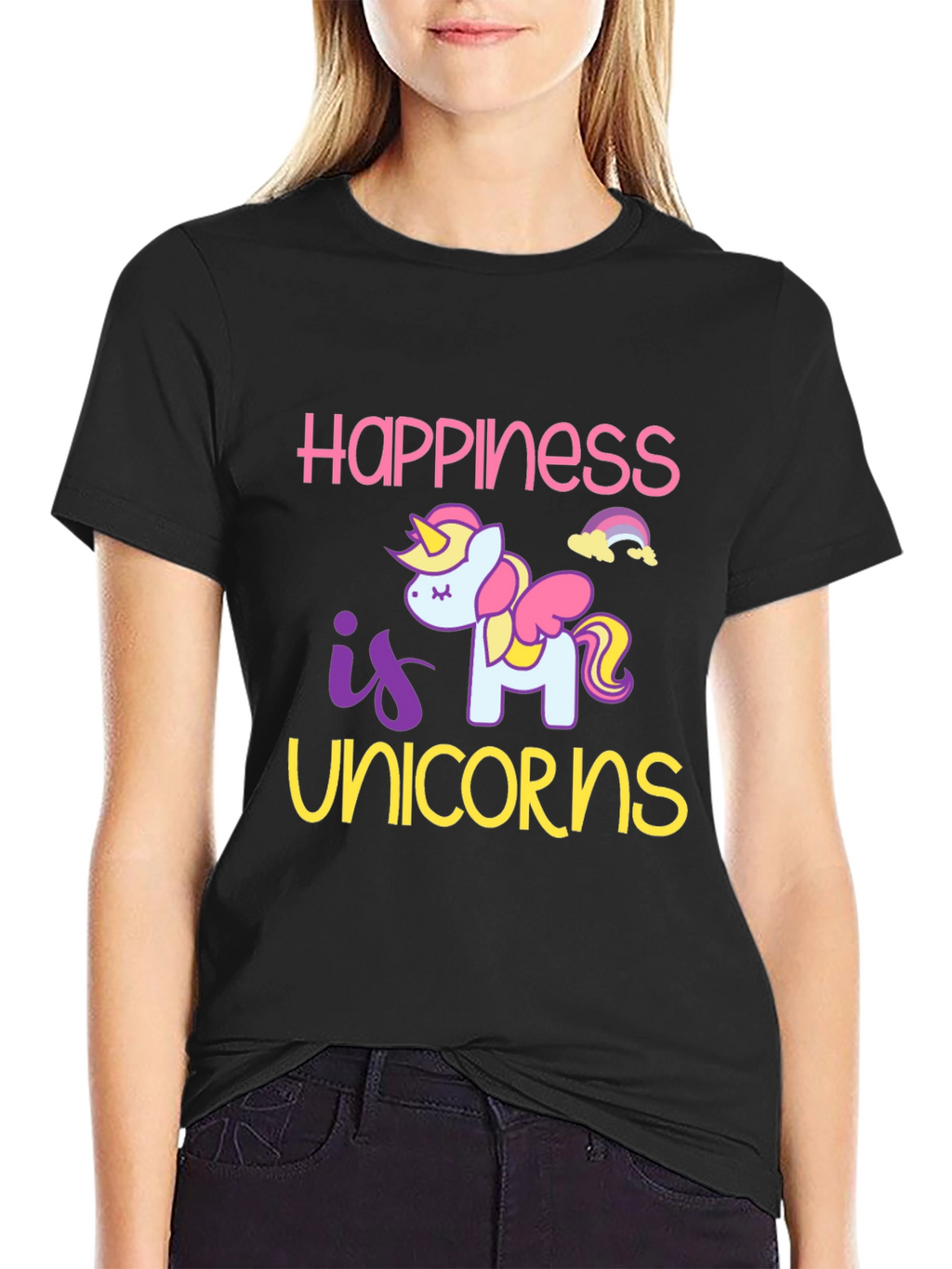 Happiness is Unicorns Graphic T-Shirt