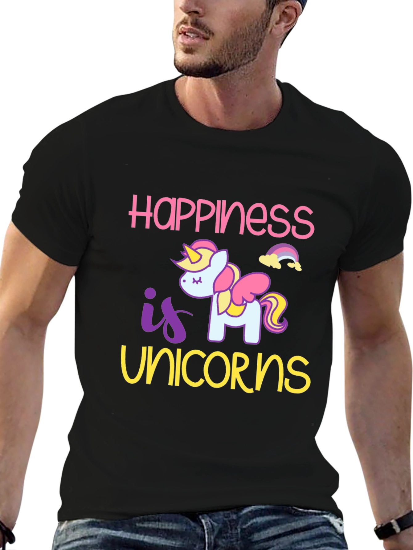 Happiness is Unicorns Graphic T-Shirt