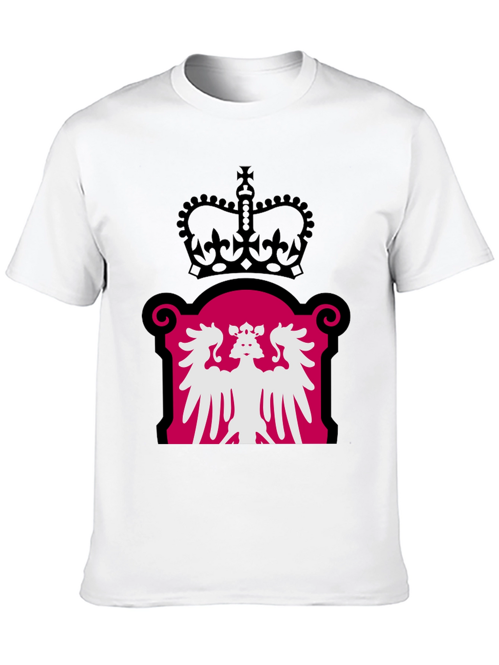Royal Crest Graphic Tee - Black Cotton Blend