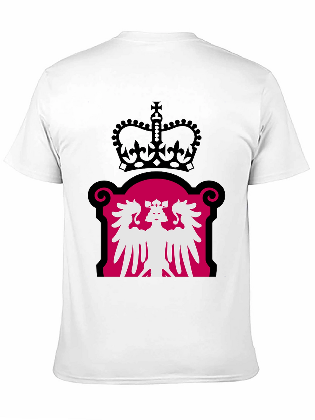 Royal Crest Graphic Tee - Black Cotton Blend