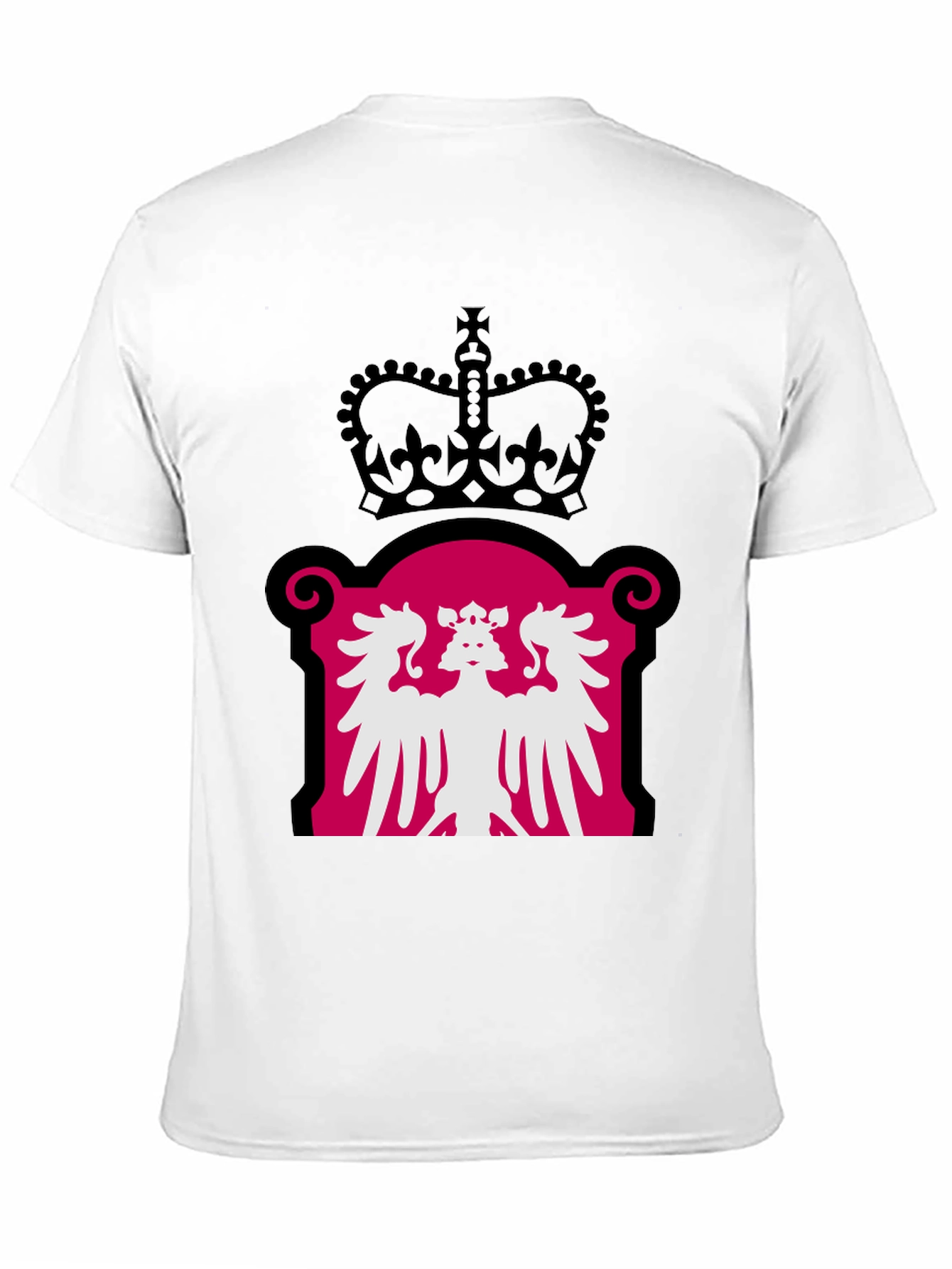 Royal Crest Graphic Tee - Black Cotton Blend